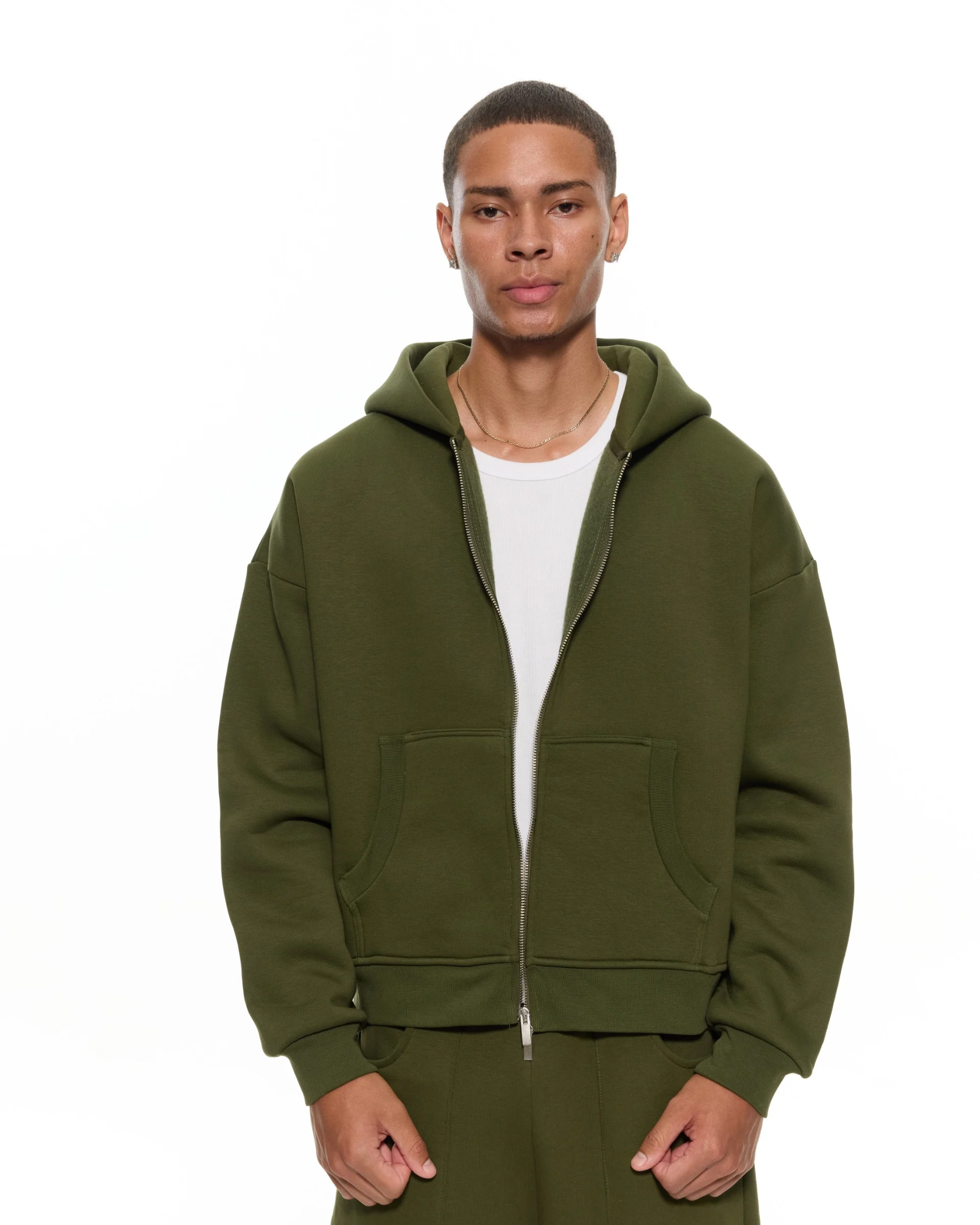 COZY ZIP UP - MILITANT - Sweats UK