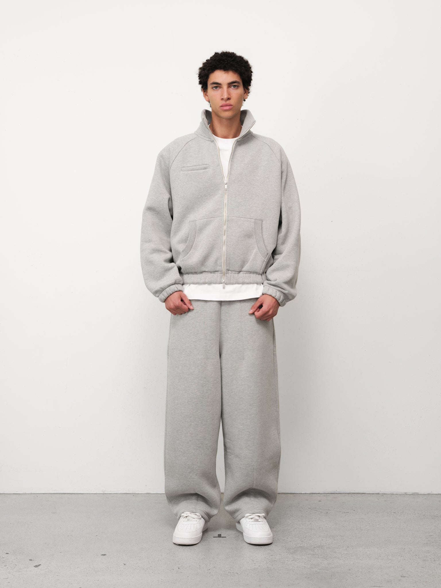 COZY TRACK JACKET - GREY
