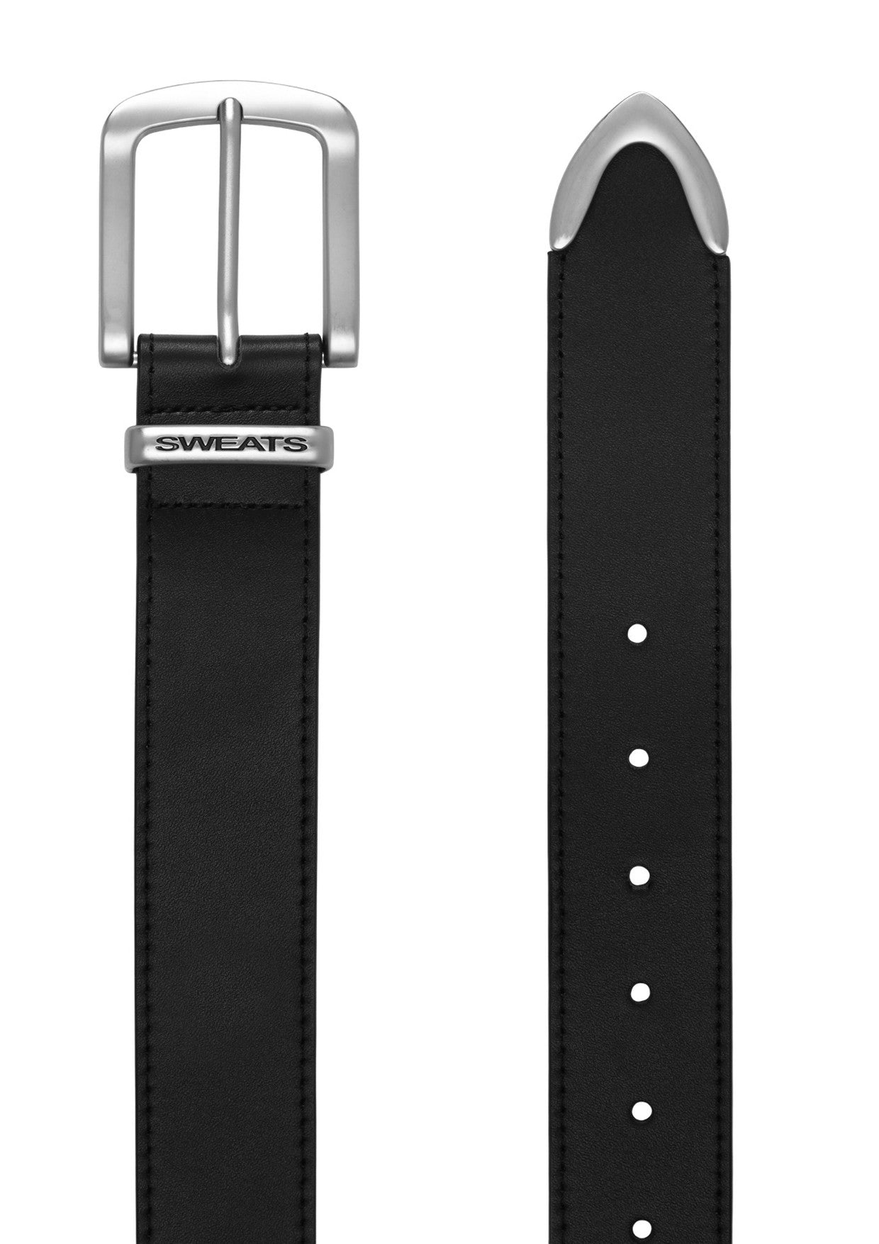 LEATHER BELT - BLACK - Sweats UK