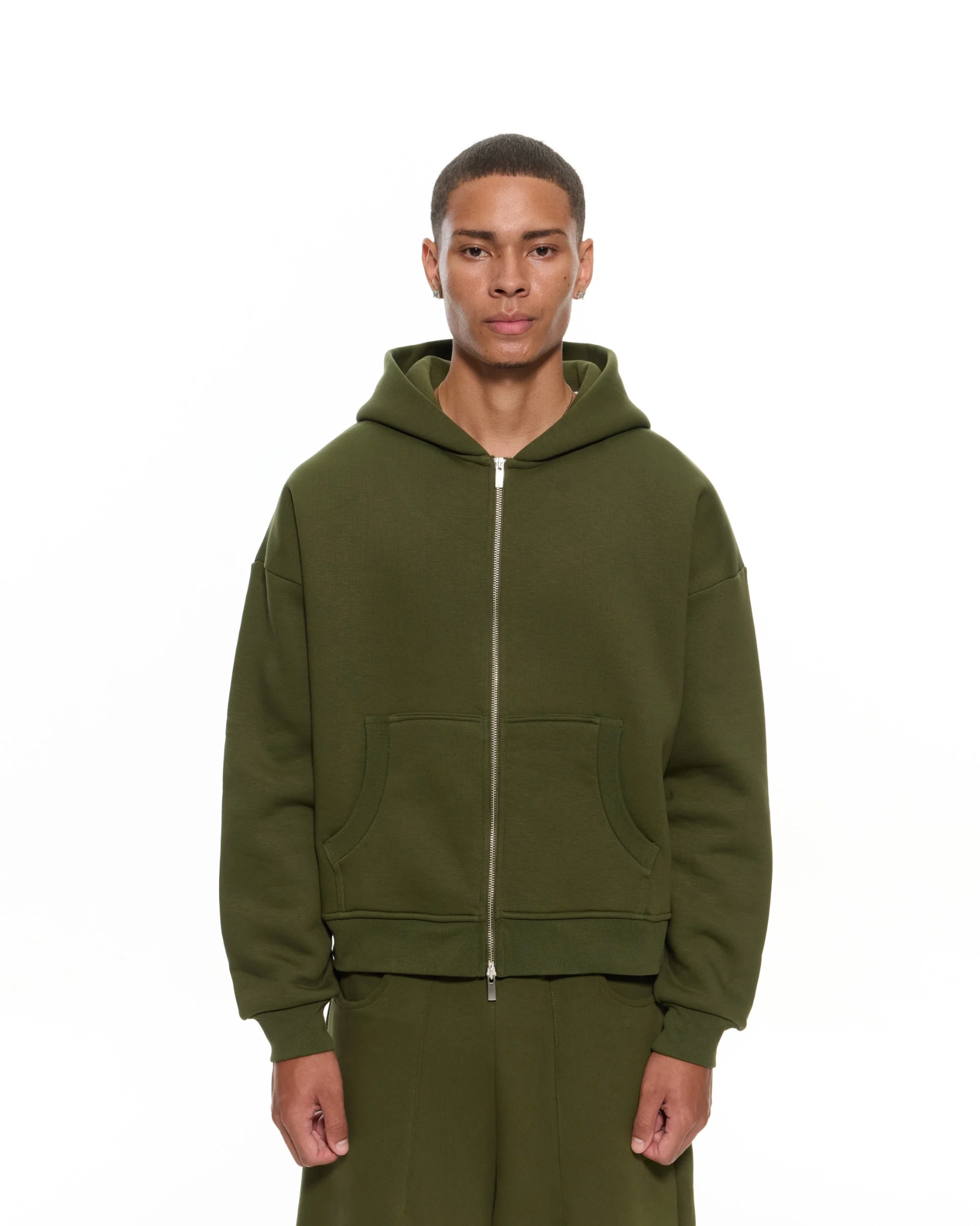 COZY ZIP UP - MILITANT