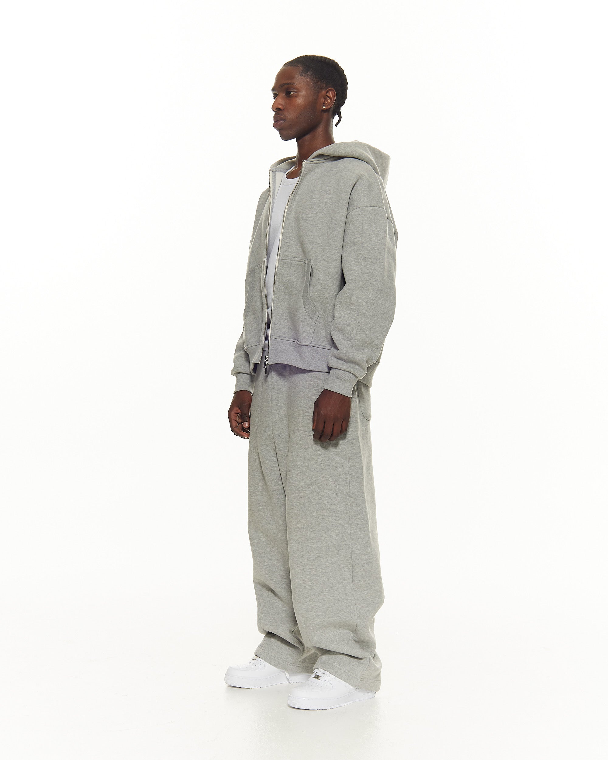 COZY STRAIGHT LEG SWEATS - GREY