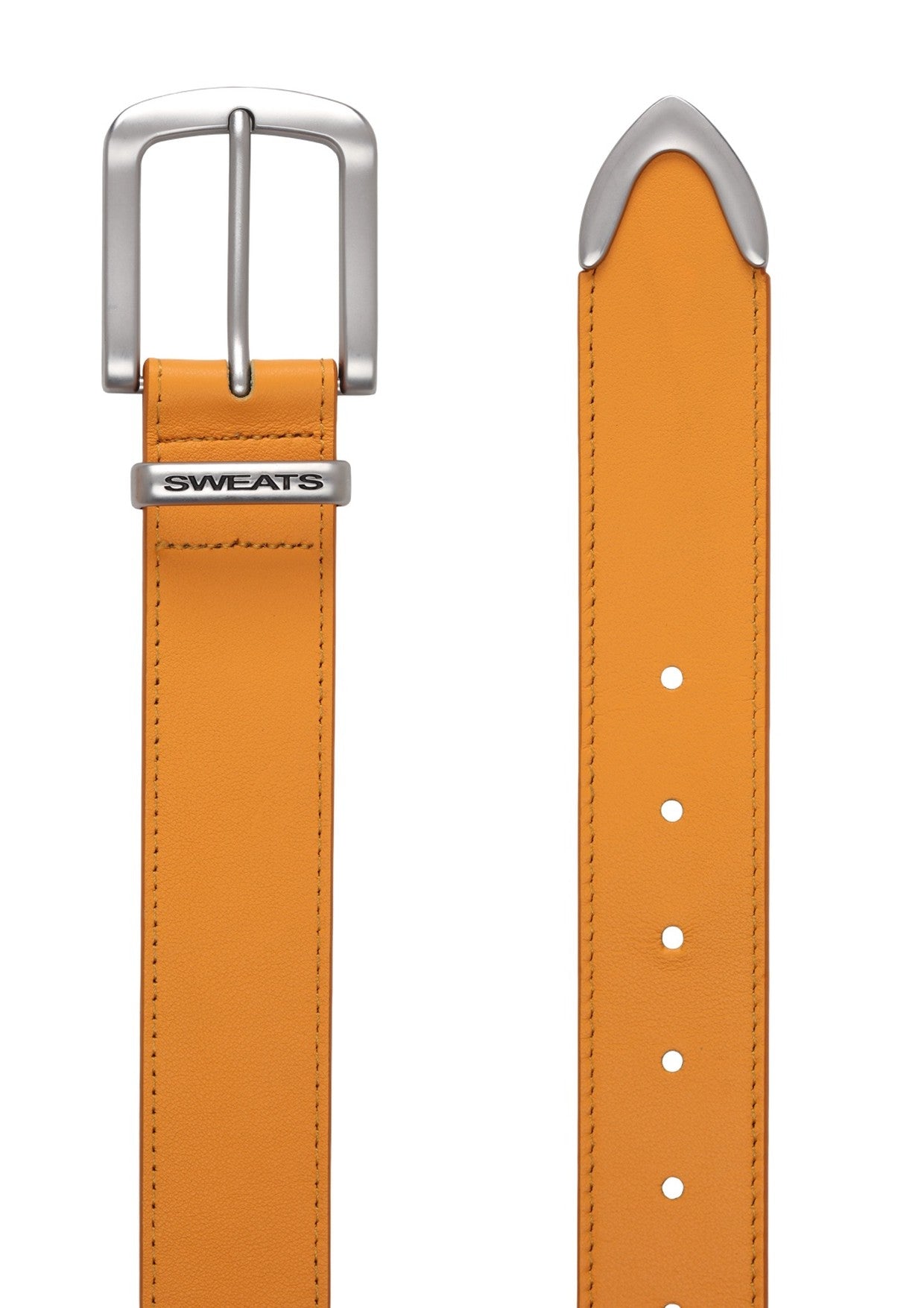 LEATHER BELT - YELLOW - Sweats UK