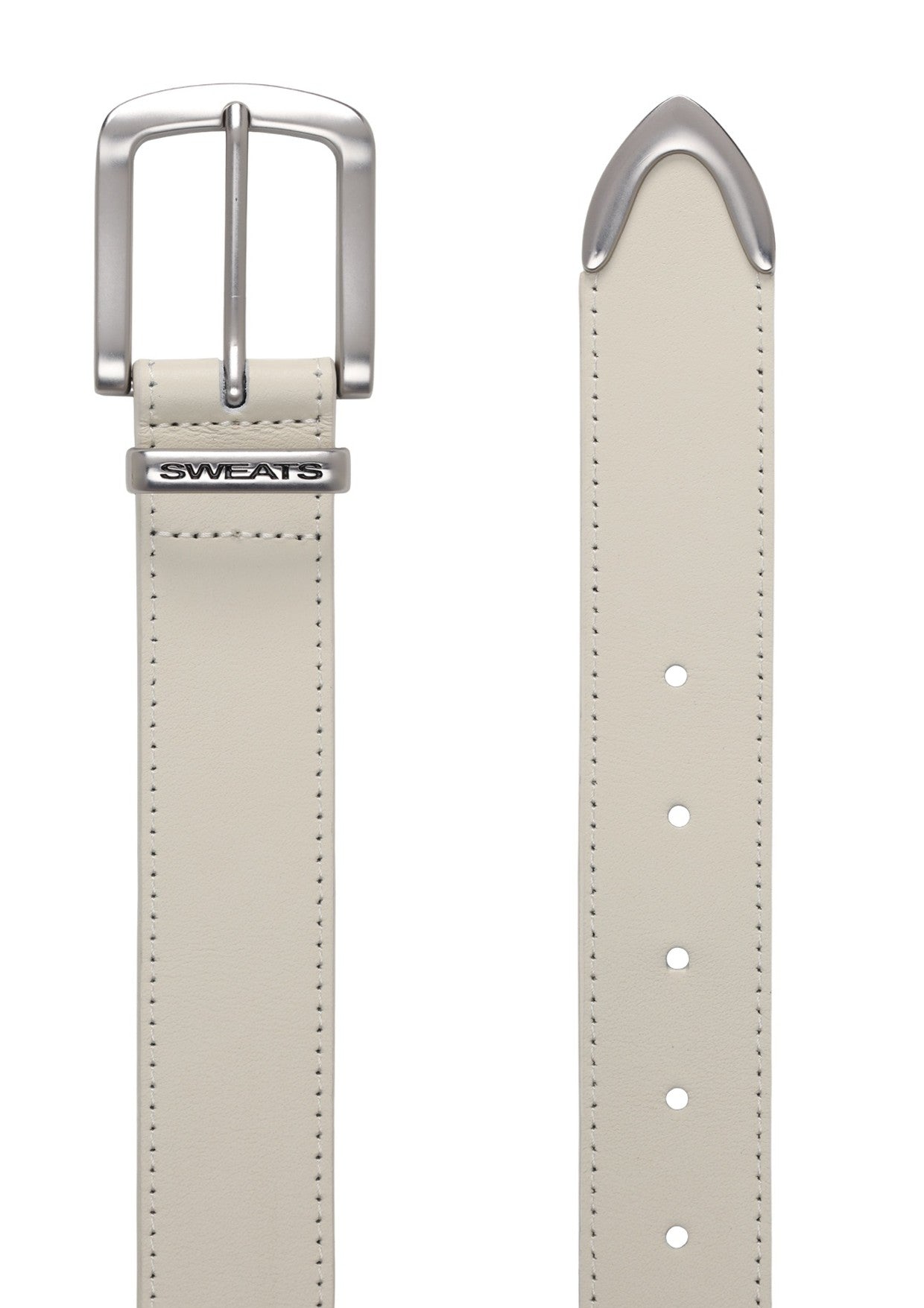 LEATHER BELT - CREAM - Sweats UK
