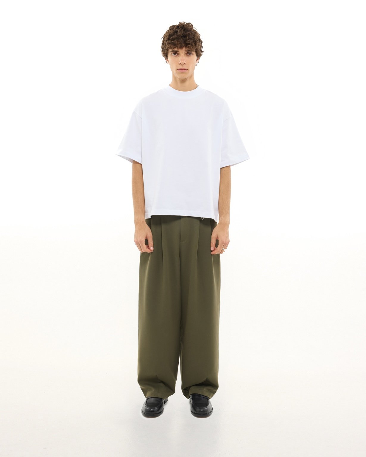 PLEATED PANT - OLIVE - Sweats UK