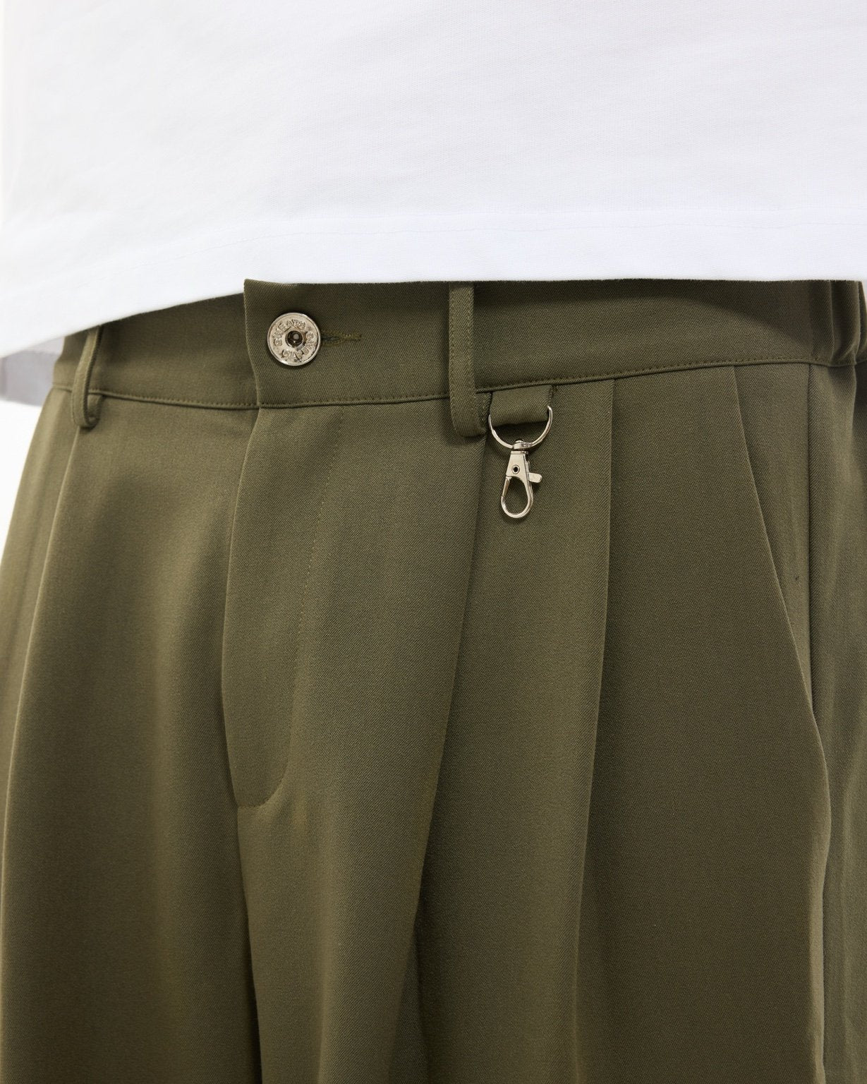 PLEATED PANT - OLIVE - Sweats UK