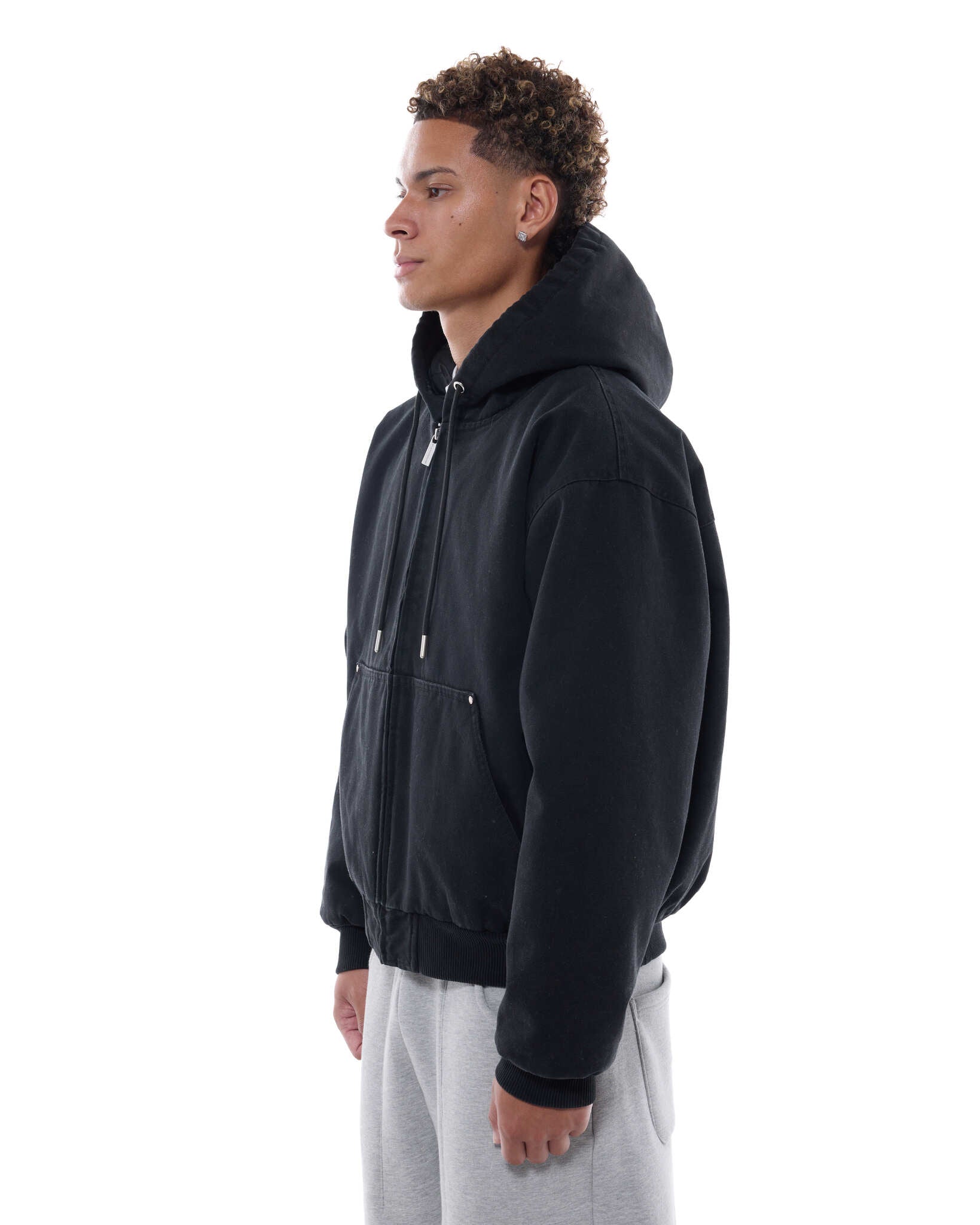 WORKWEAR HOODIE - WASHED BLACK - Sweats UK