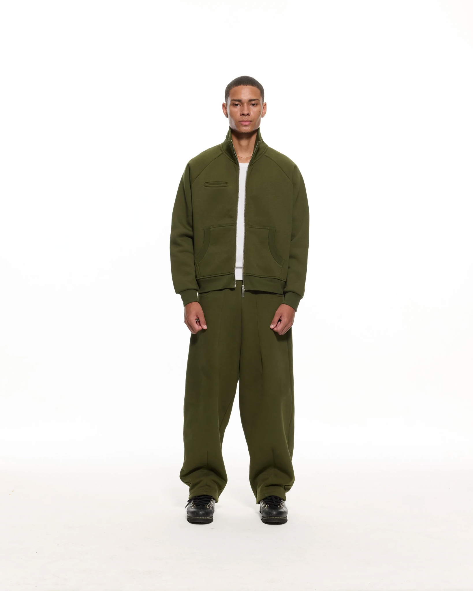 COZY TRACK JACKET - MILITANT - Sweats UK