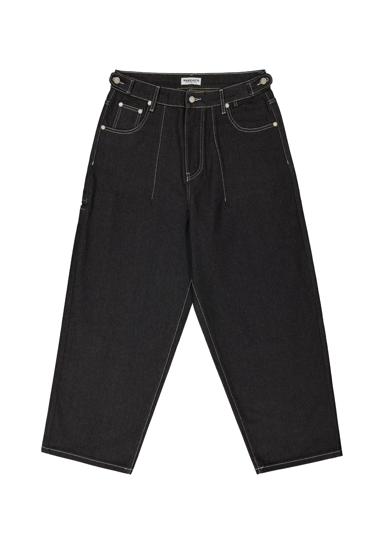 DENIM BAGGY JEANS - BLACK