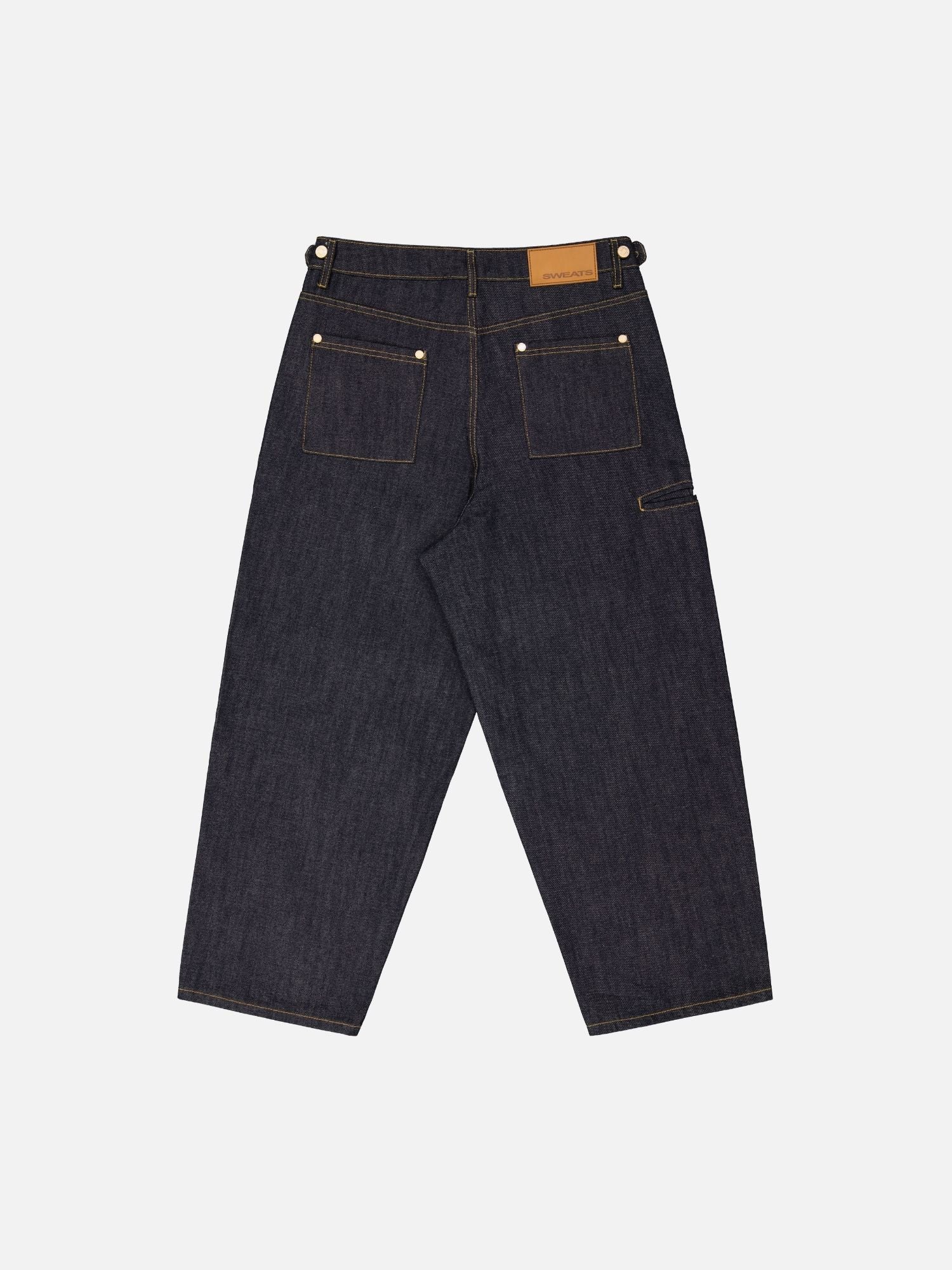 DENIM BAGGY JEANS - INDIGO - Sweats UK