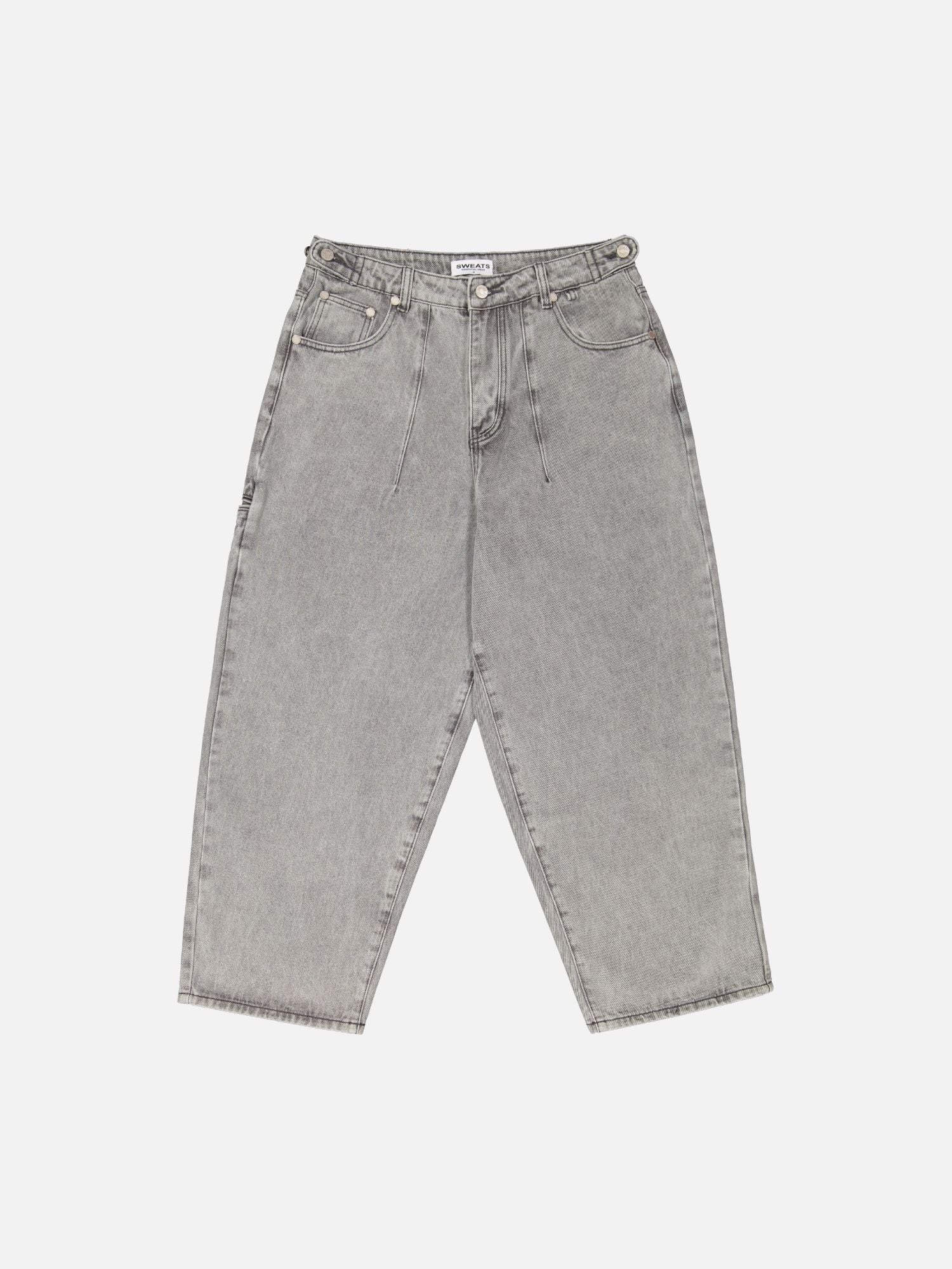 DENIM BAGGY JEANS - WASHED GREY