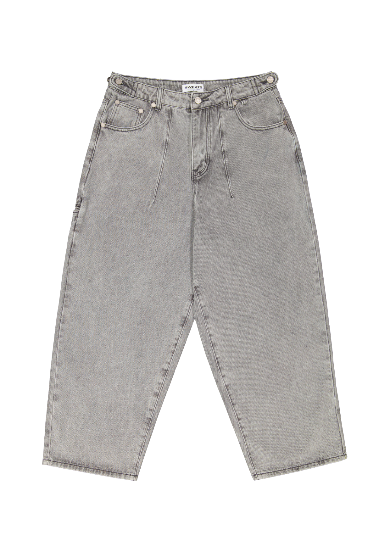 DENIM BAGGY JEANS - WASHED GREY