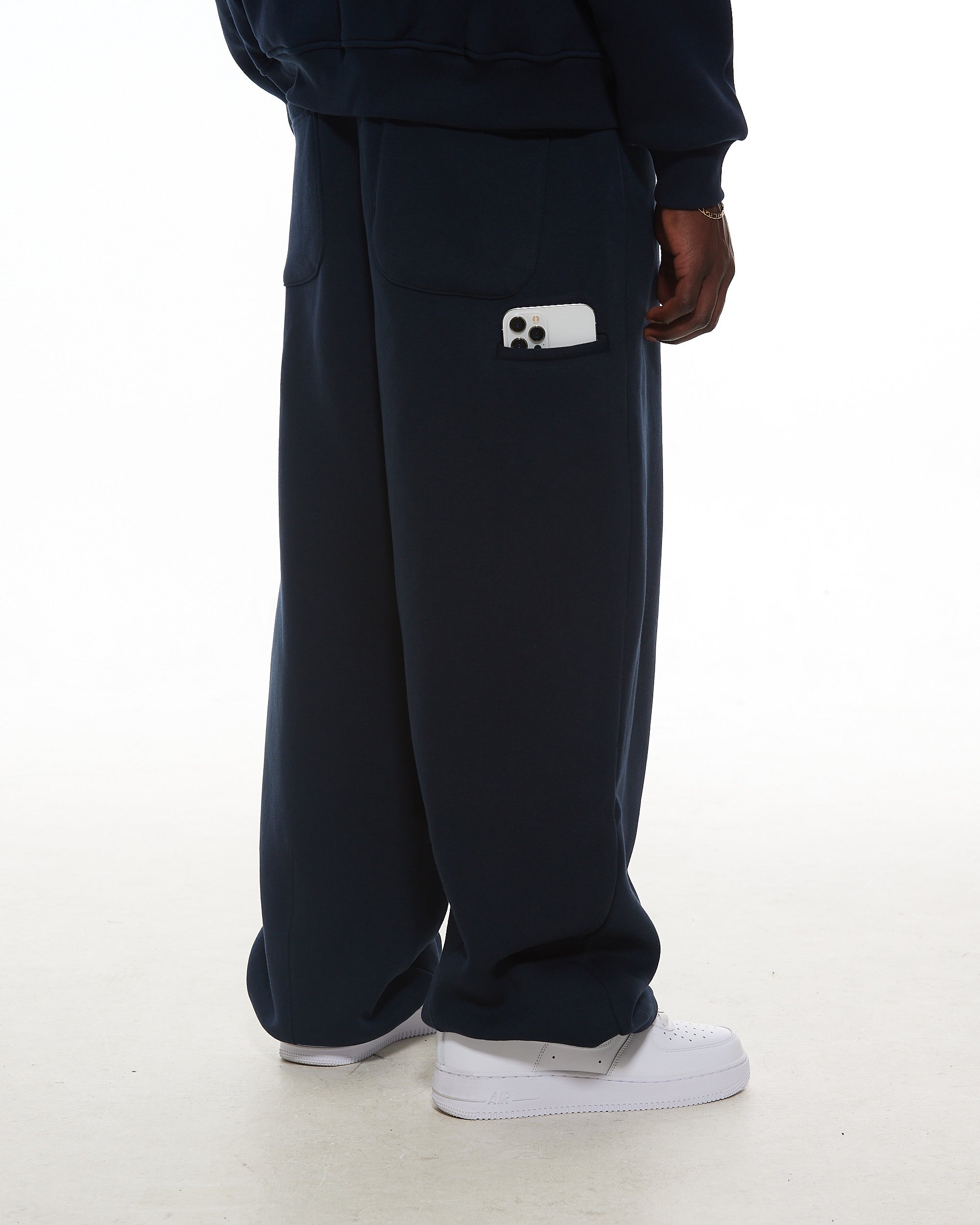 COZY STRAIGHT LEG SWEATS - NAVY - Sweats UK