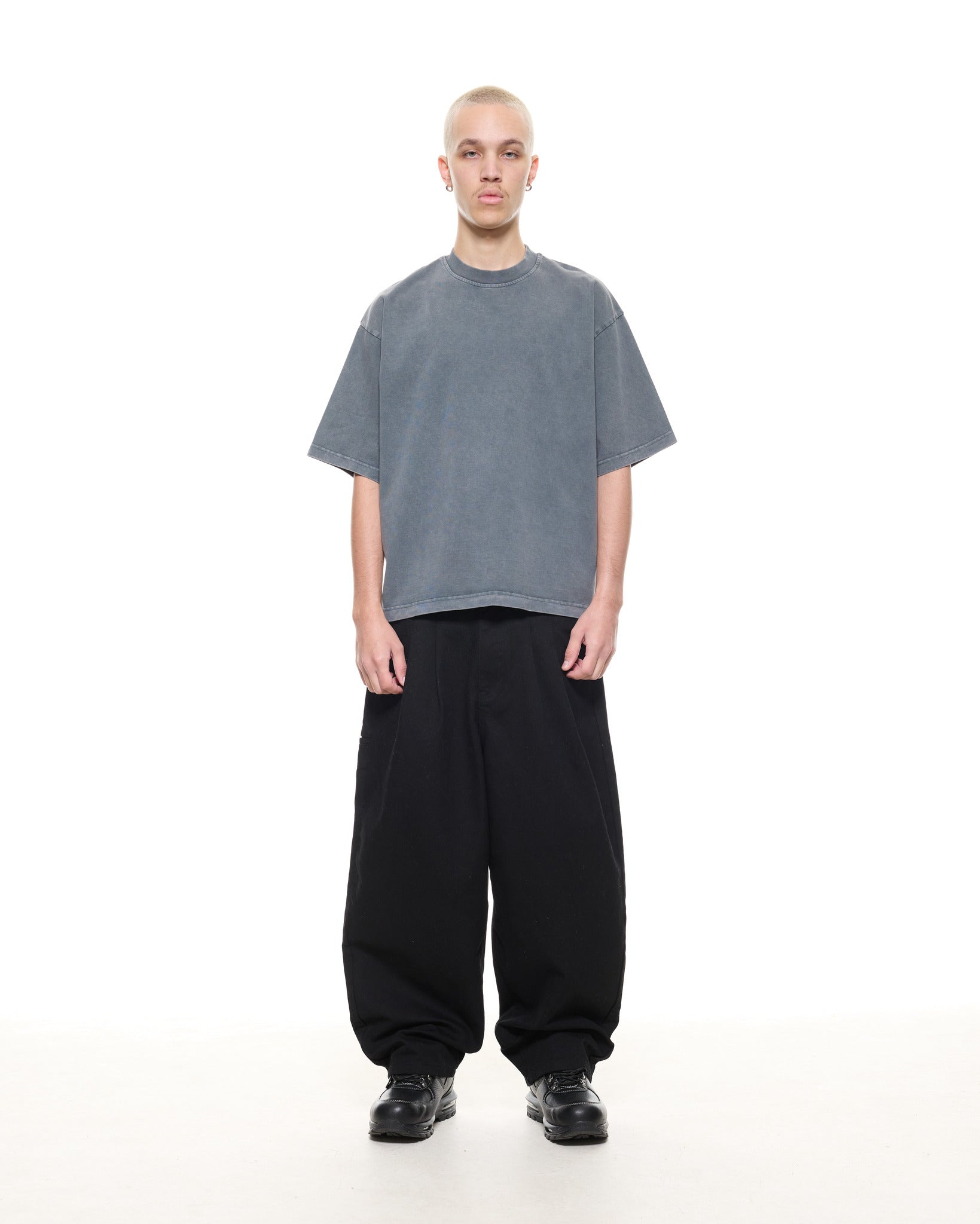 SIGNATURE BLANK T-SHIRT - WASHED GREY