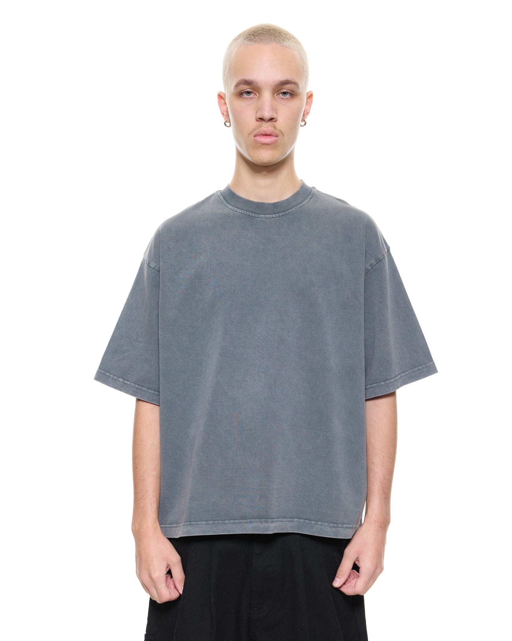 SIGNATURE BLANK T-SHIRT - WASHED GREY - Sweats UK