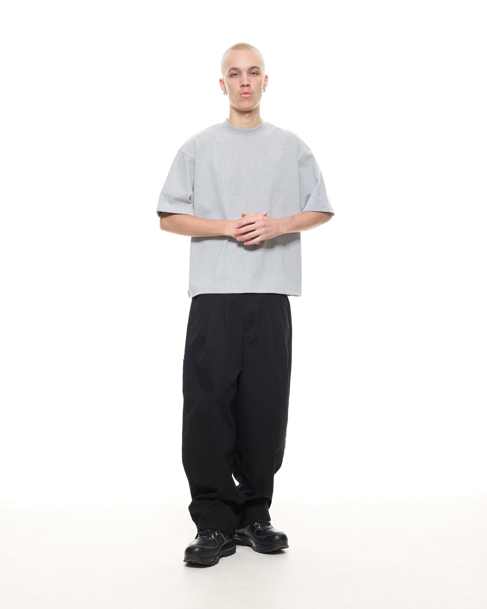 SIGNATURE BLANK T-SHIRT - MARLE GREY