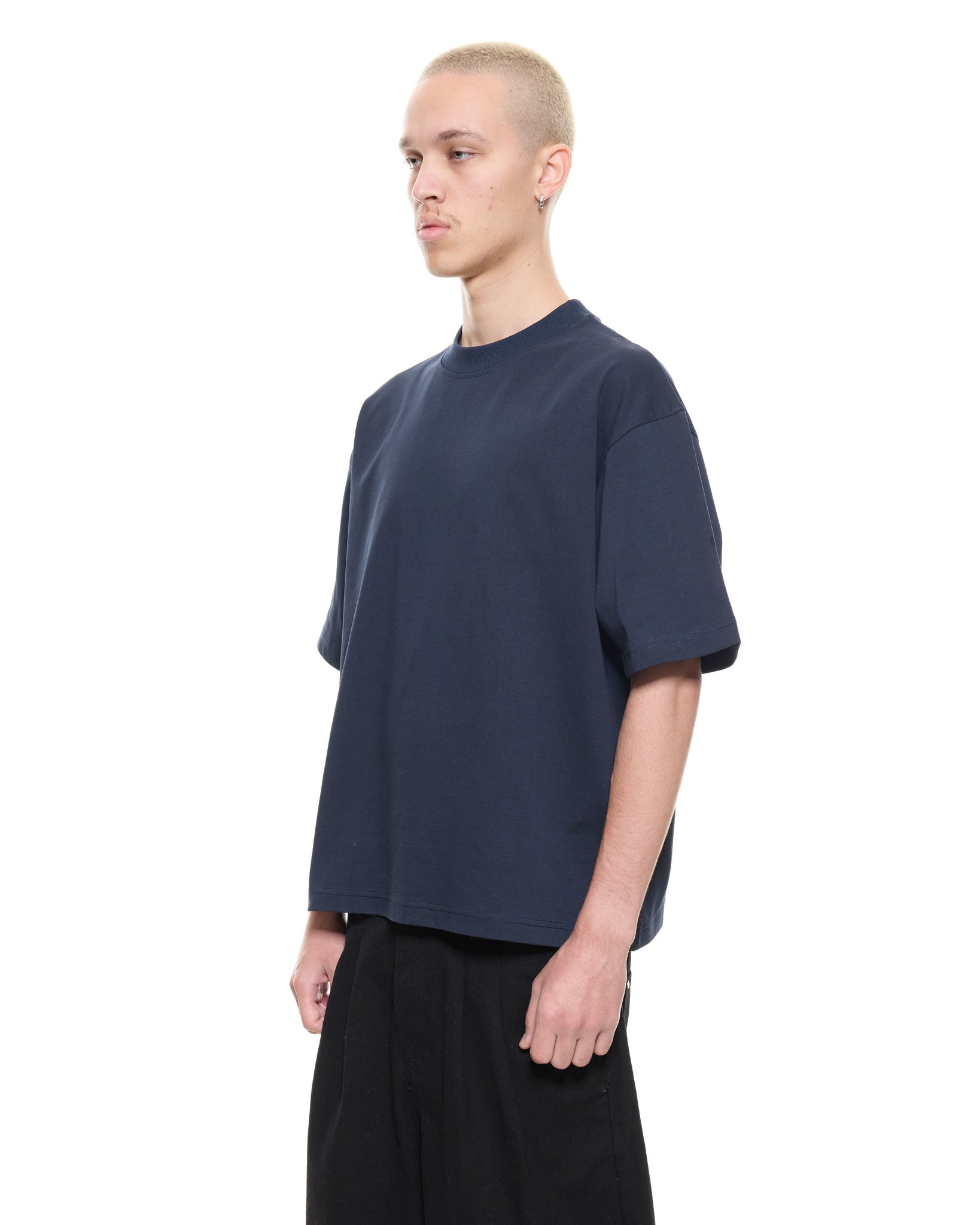 SIGNATURE BLANK T-SHIRT - NAVY - Sweats UK