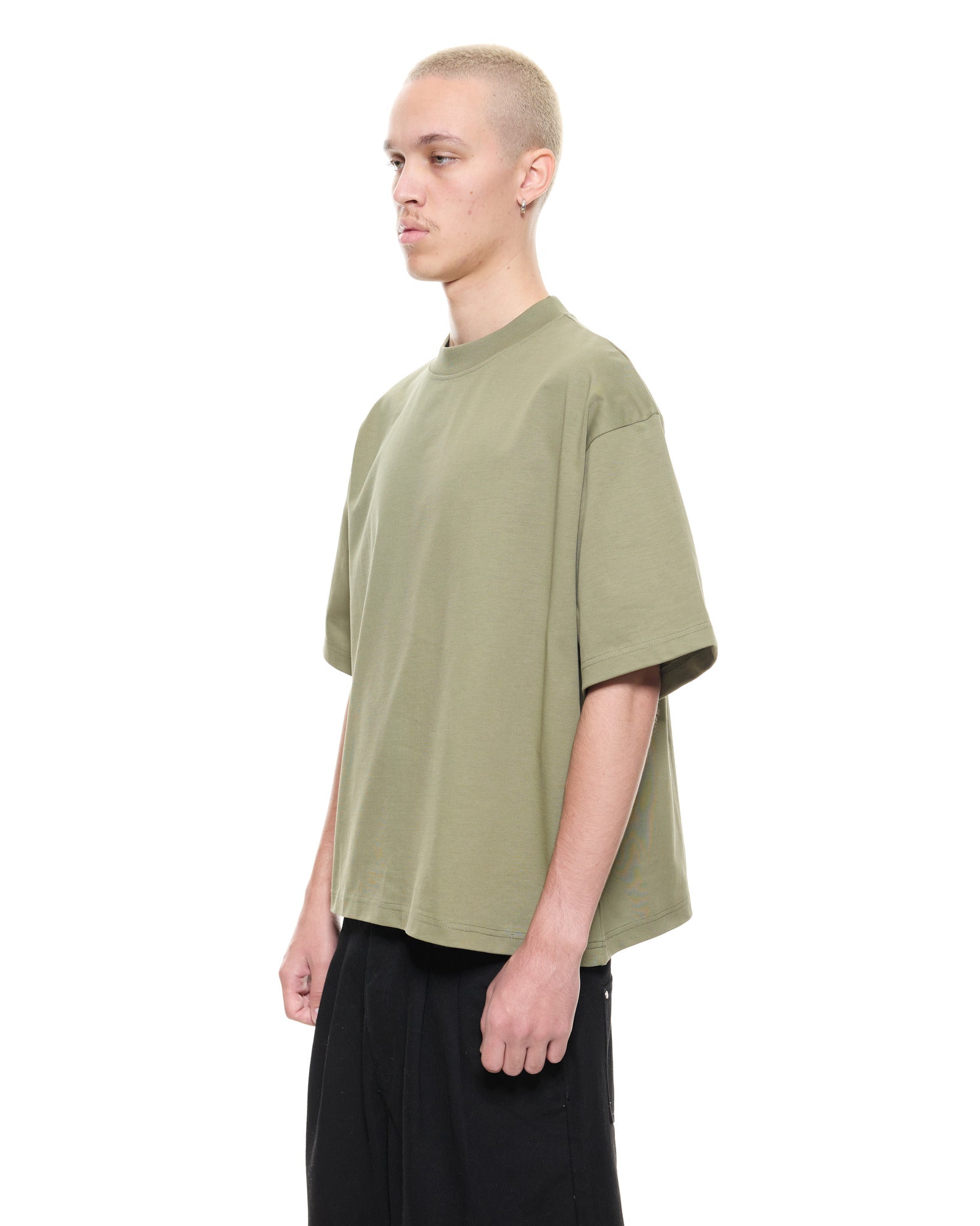 SIGNATURE BLANK T-SHIRT - SAGE - Sweats UK