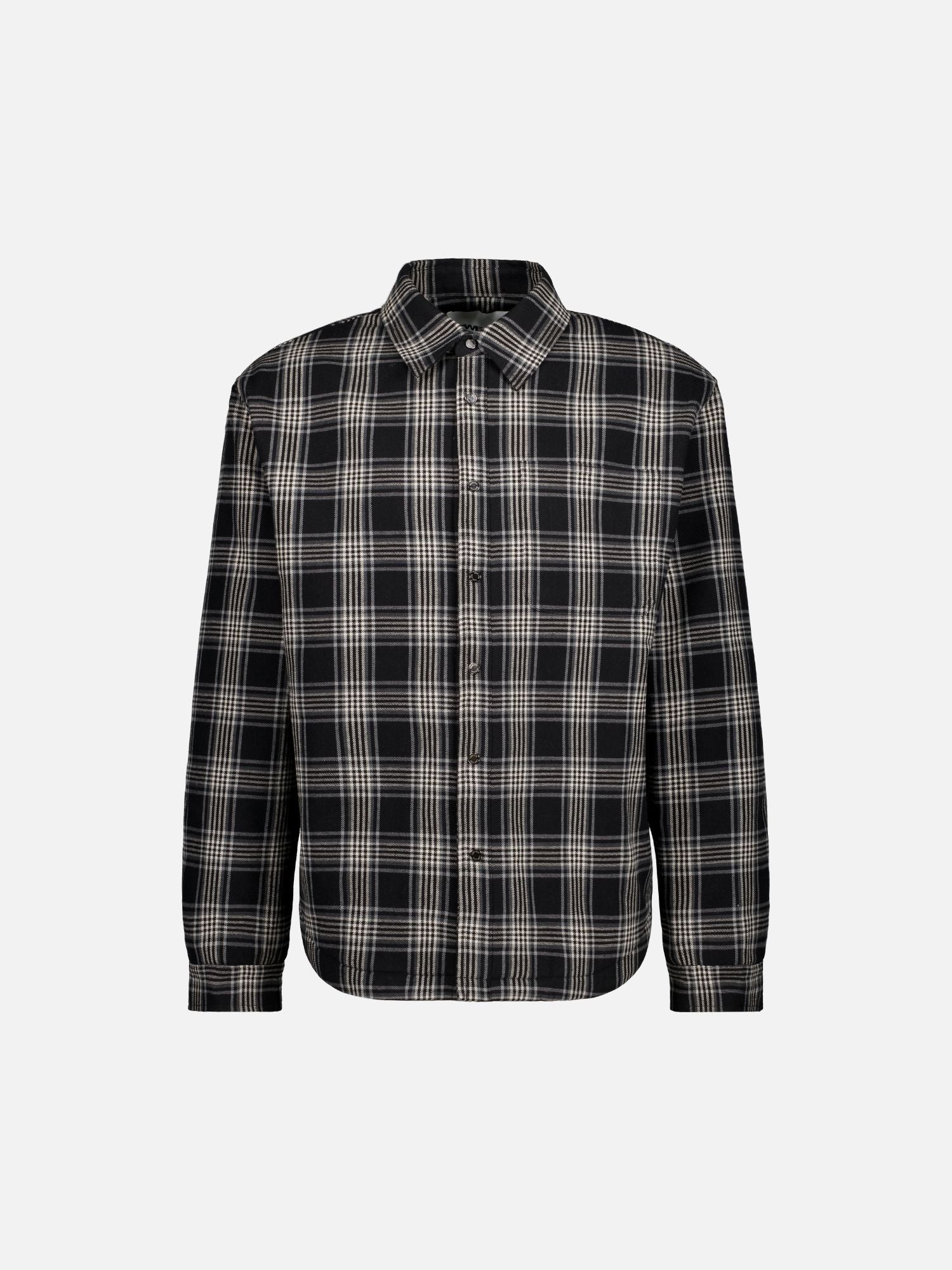 FLANNEL JACKET - BLACK - Sweats UK
