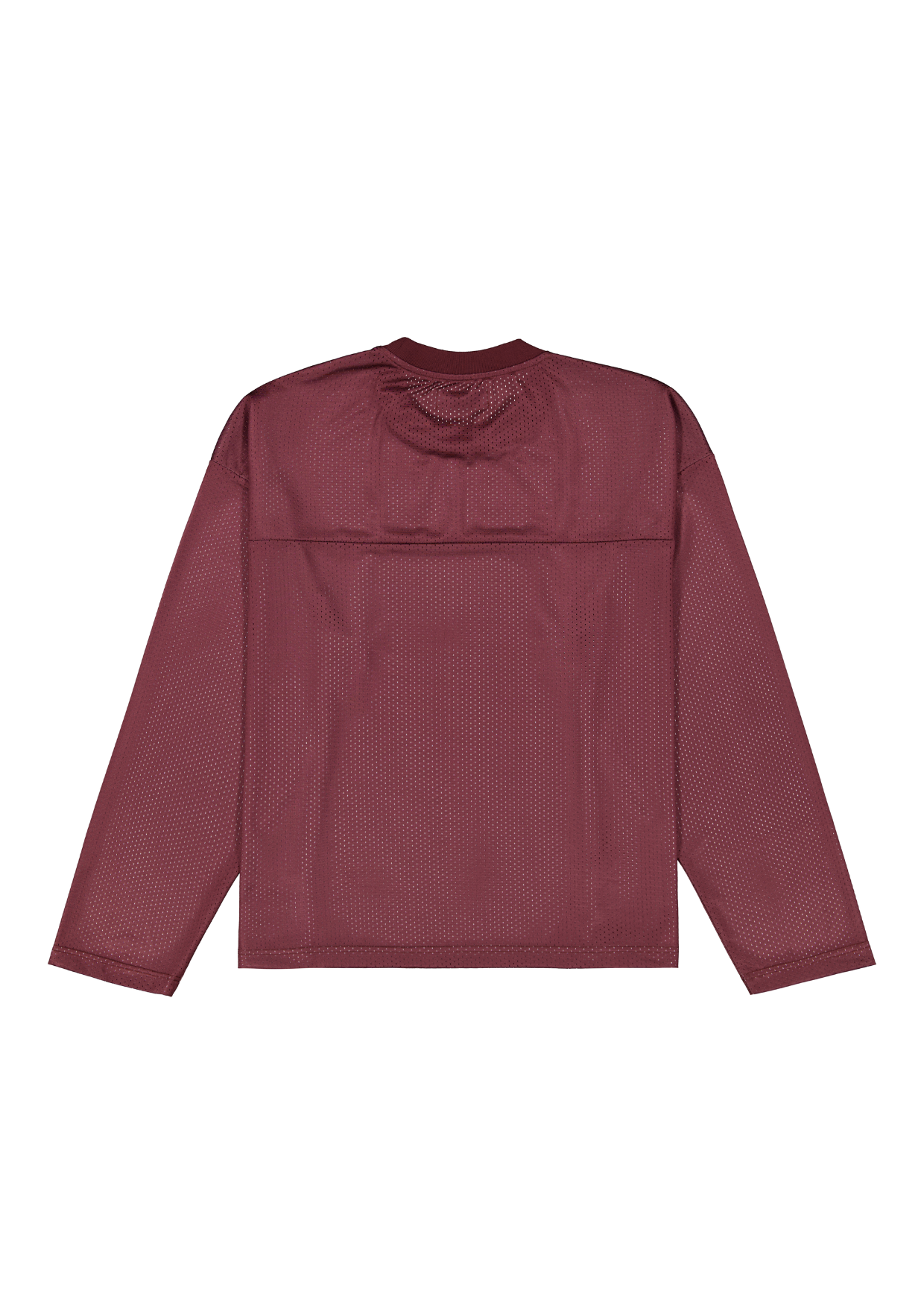 MESH LS T-SHIRT - BURGUNDY