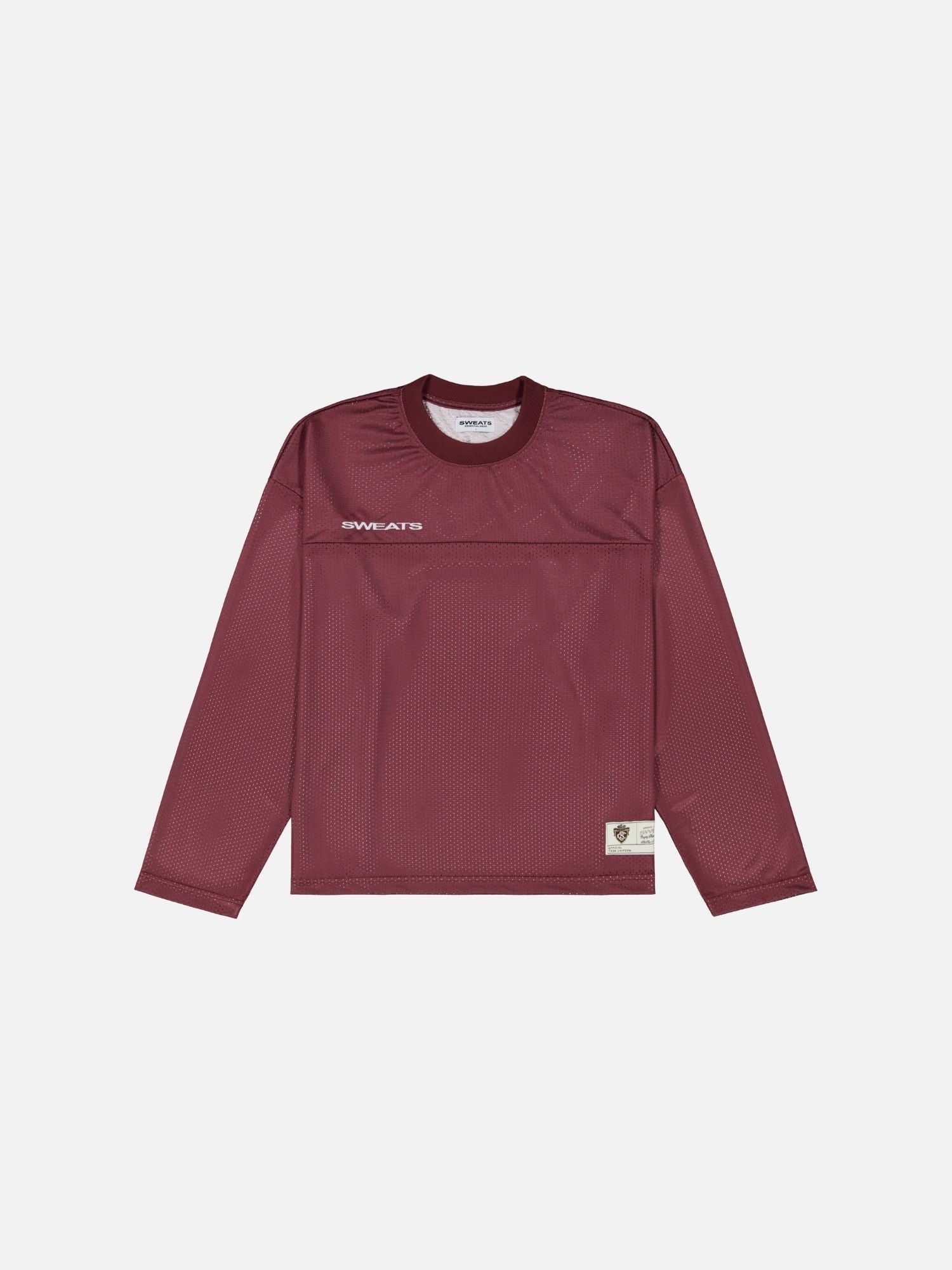 MESH LS T-SHIRT - BURGUNDY