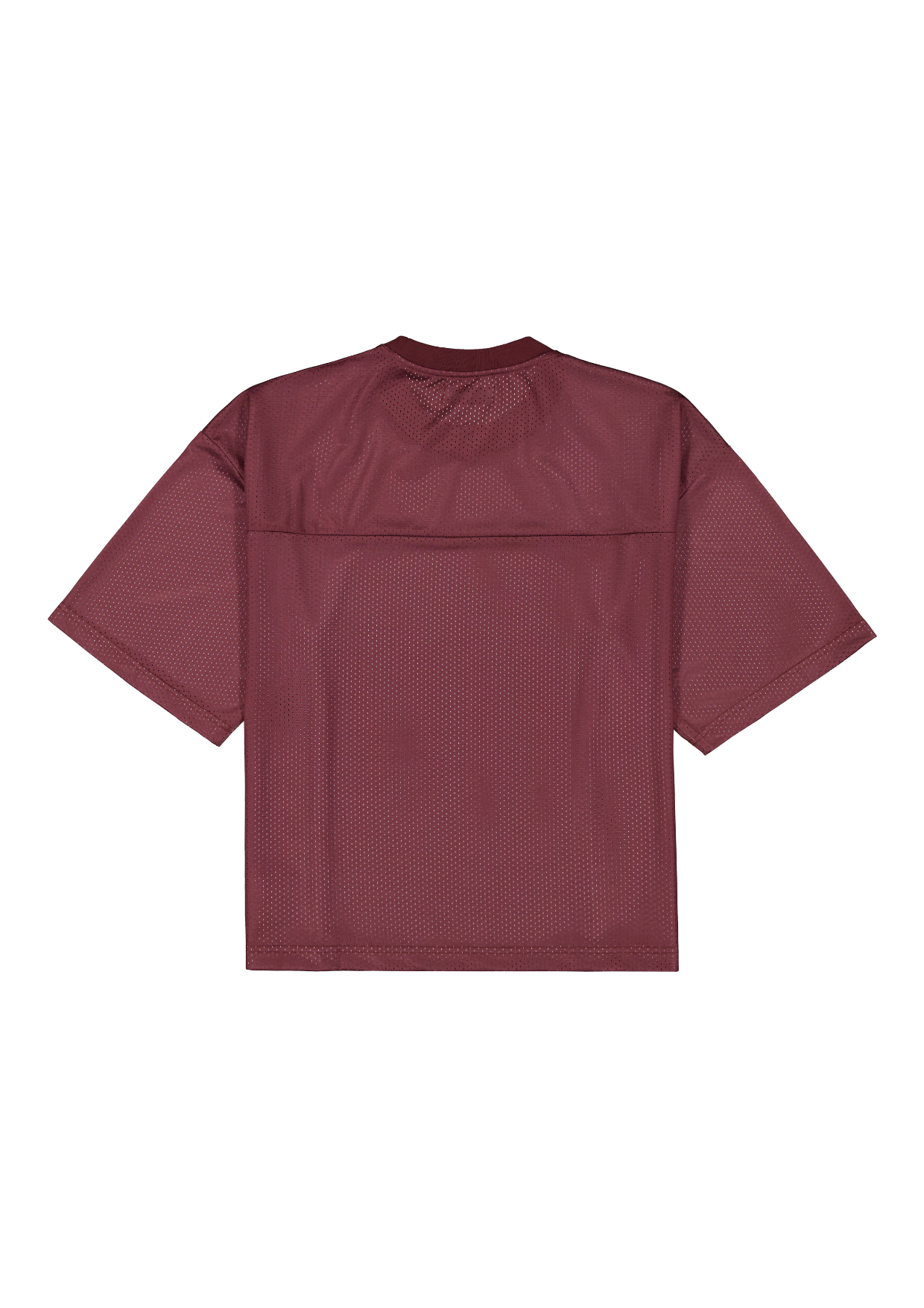 MESH SS T-SHIRT - BURGUNDY