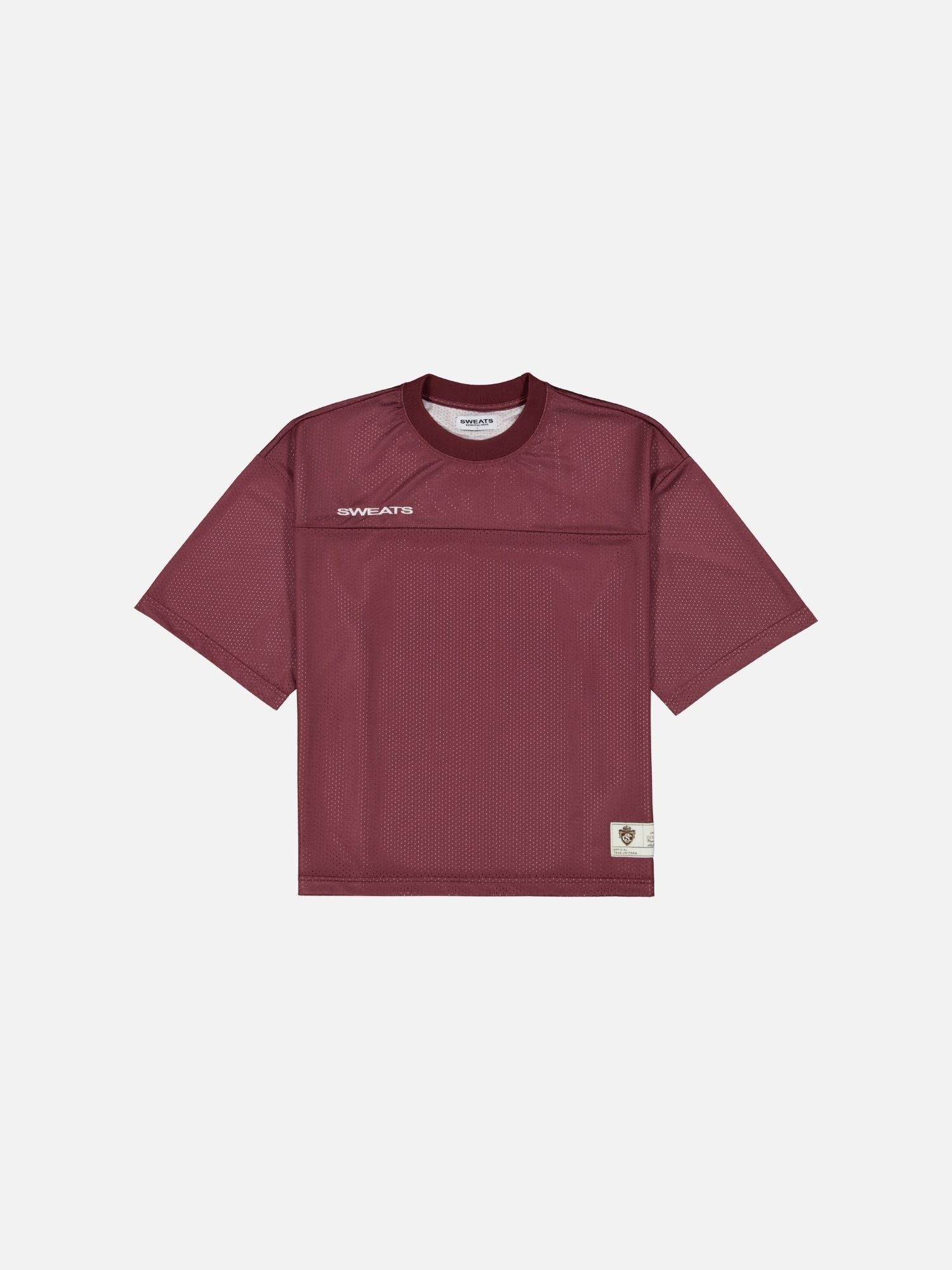 MESH SS T-SHIRT - BURGUNDY
