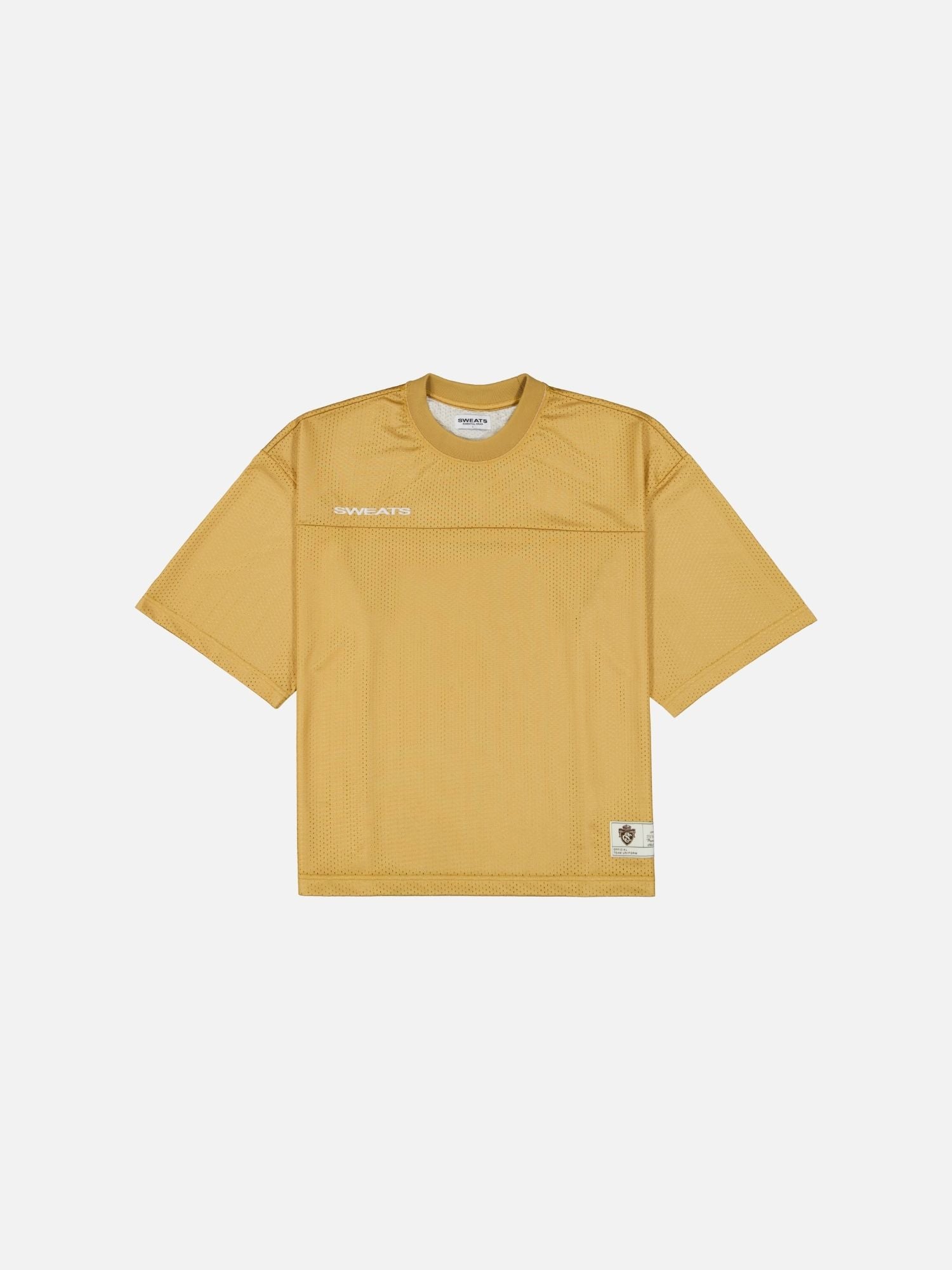 MESH SS T-SHIRT - MUSTARD