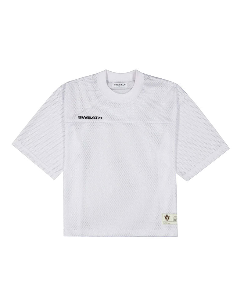 MESH SS T-SHIRT - WHITE - Sweats UK