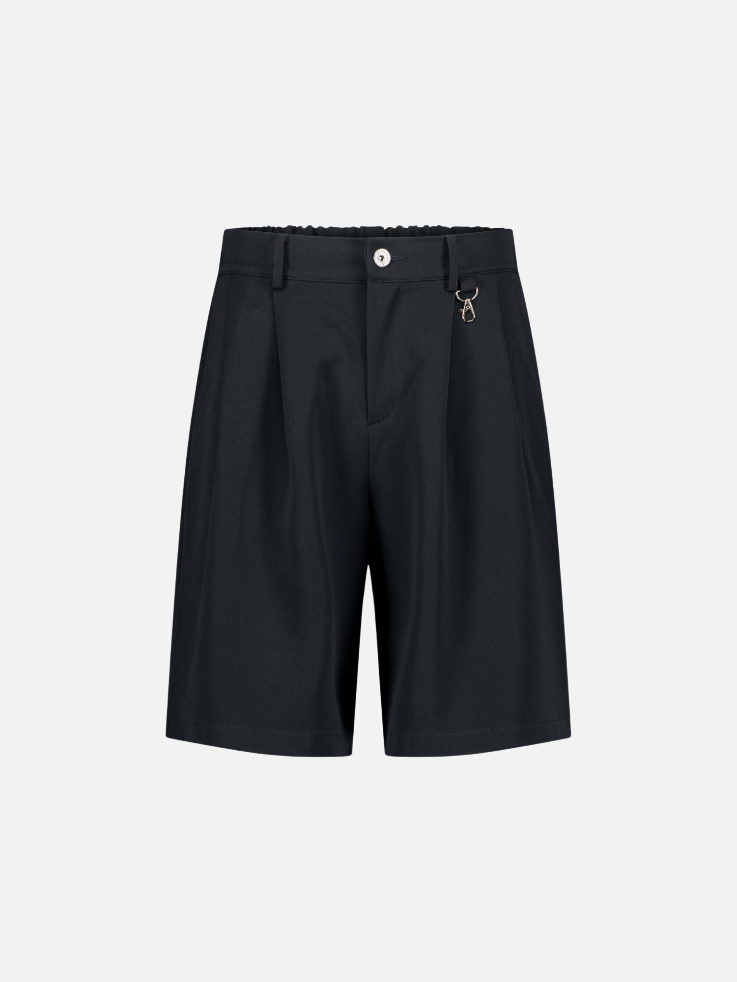 Navy pleated shorts by Sweats UK featuring front pleats, tailored fit, and casual style for comfortable everyday wear.