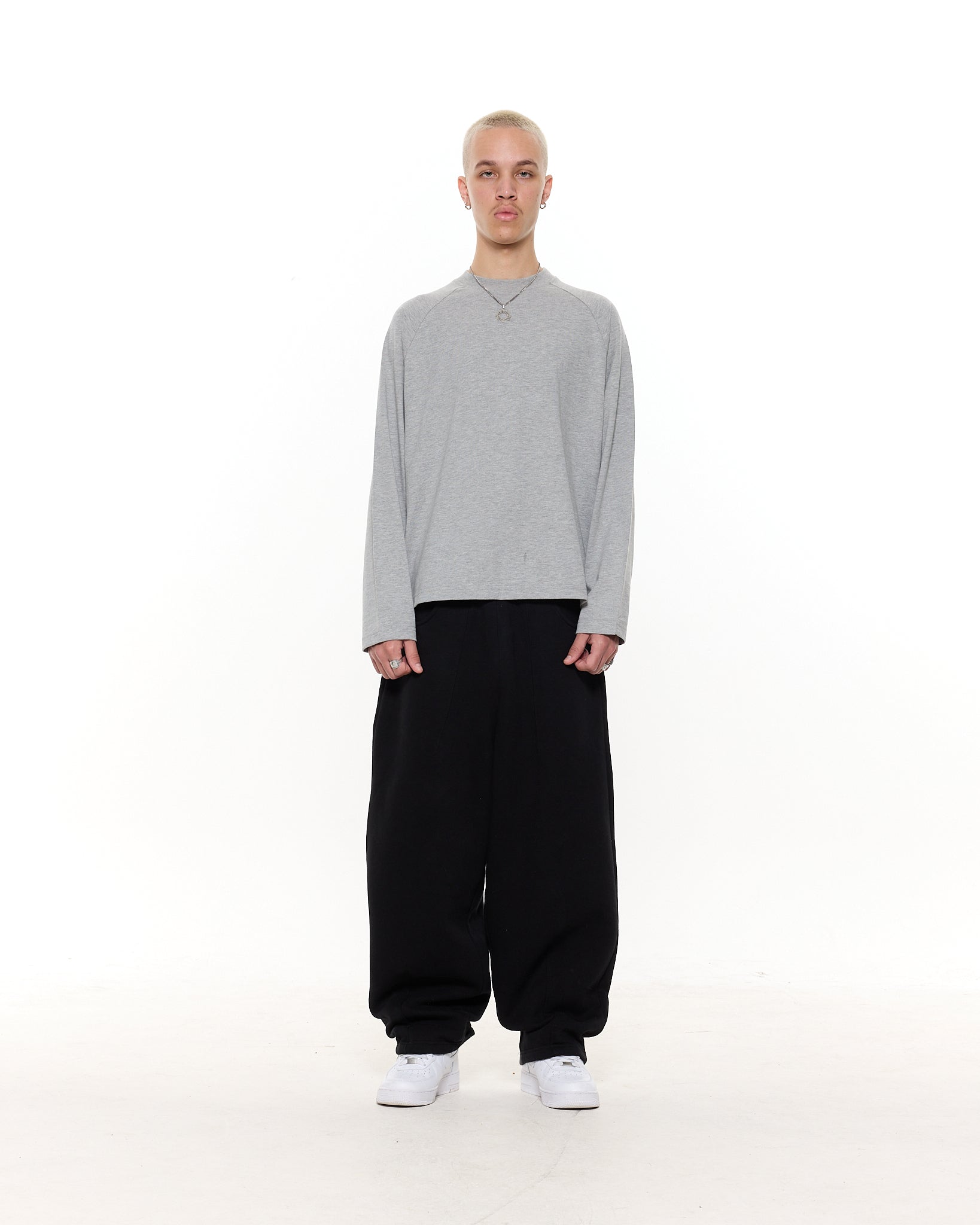 Long Sleeve T-Shirt - Grey - Sweats UK