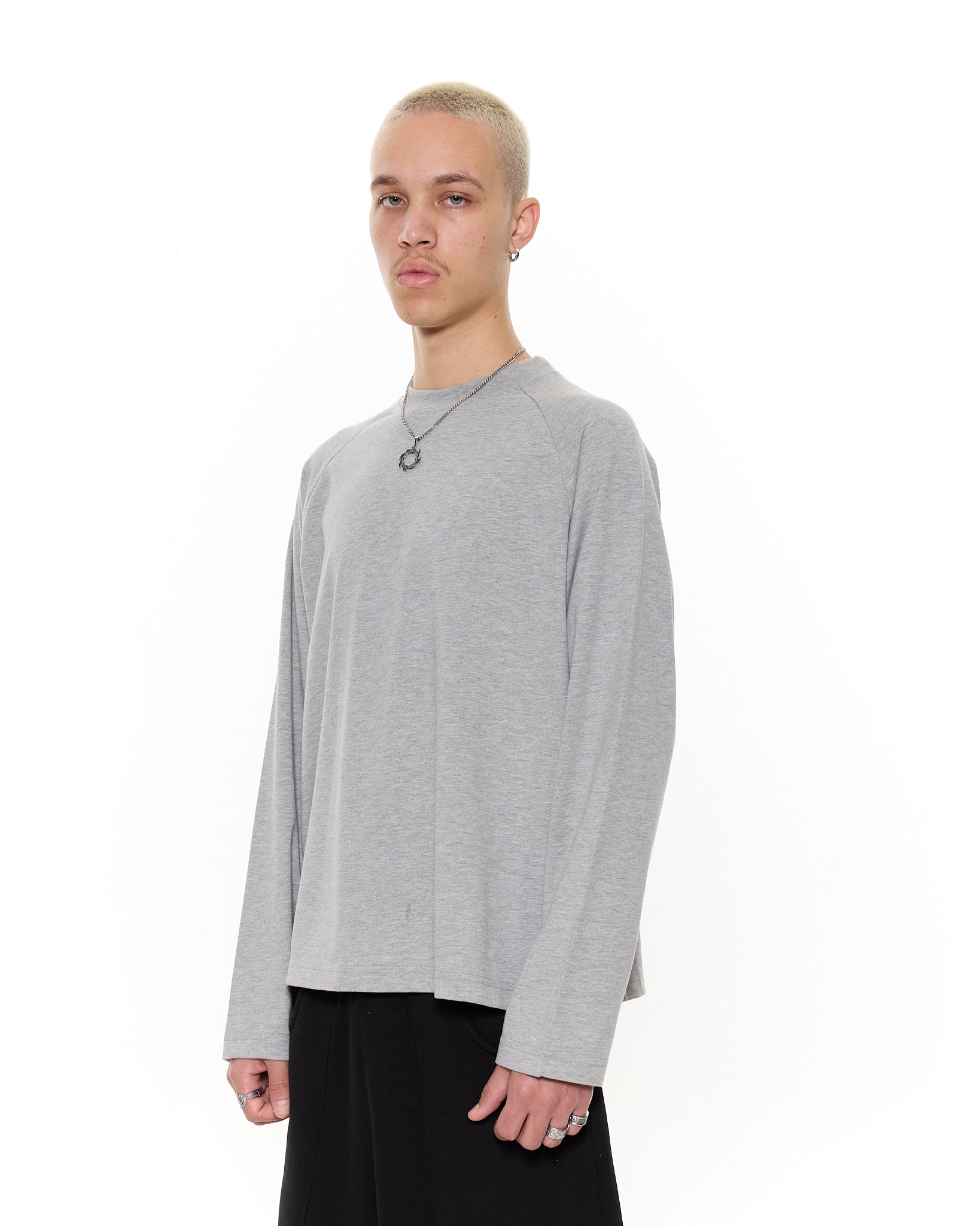 Long Sleeve T-Shirt - Grey - Sweats UK
