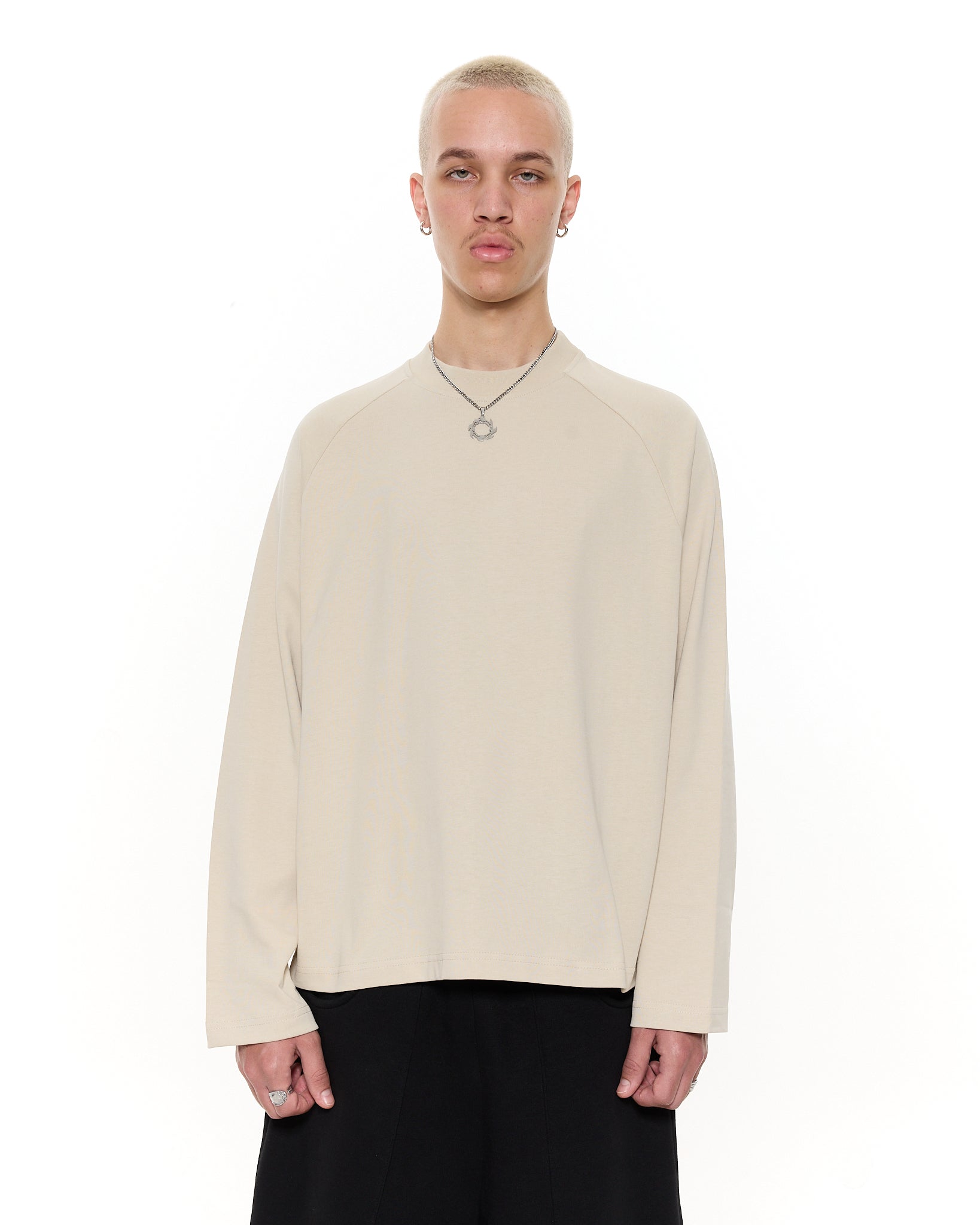 Long Sleeve T-Shirt - Oat - Sweats UK