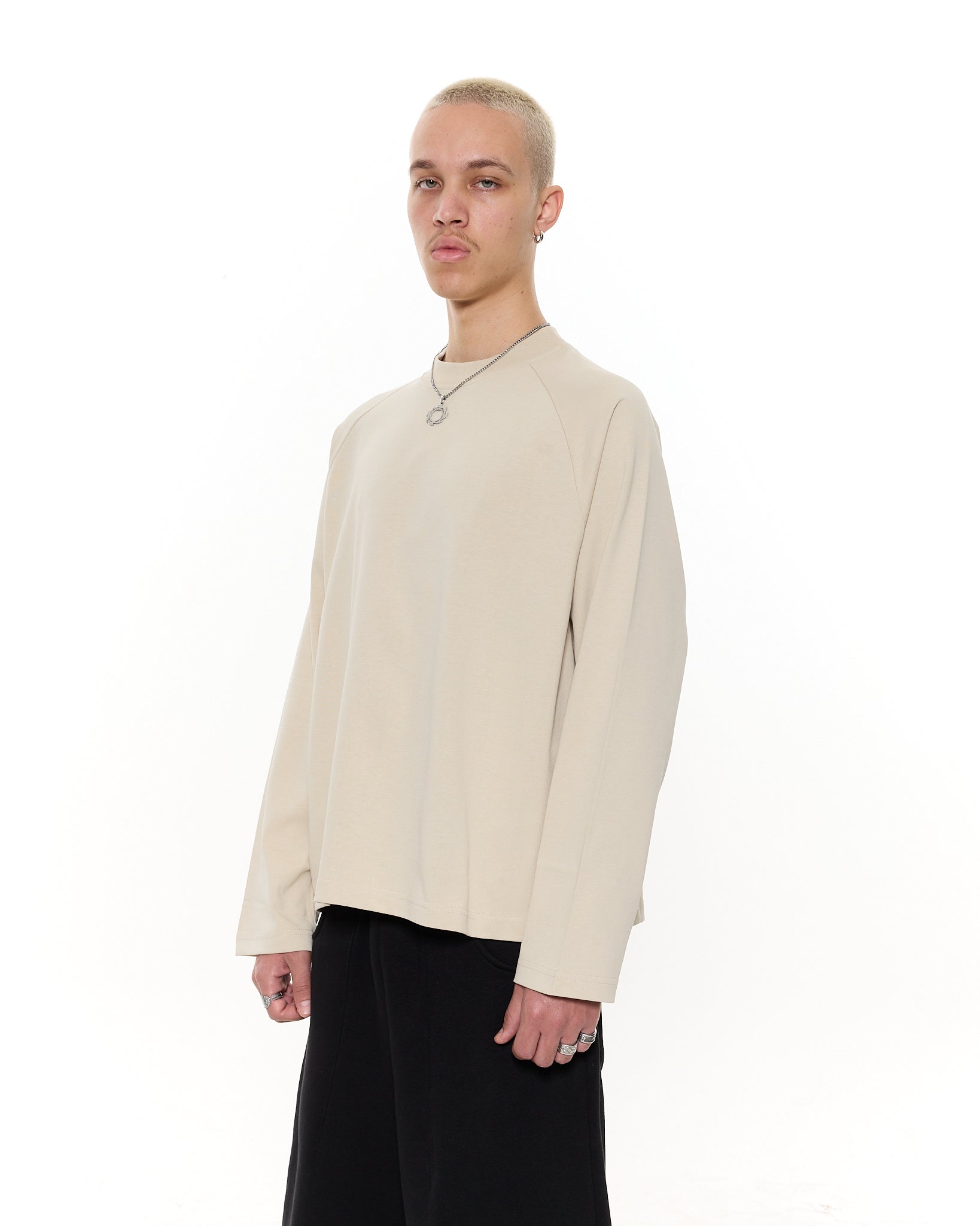 Long Sleeve T-Shirt - Oat - Sweats UK