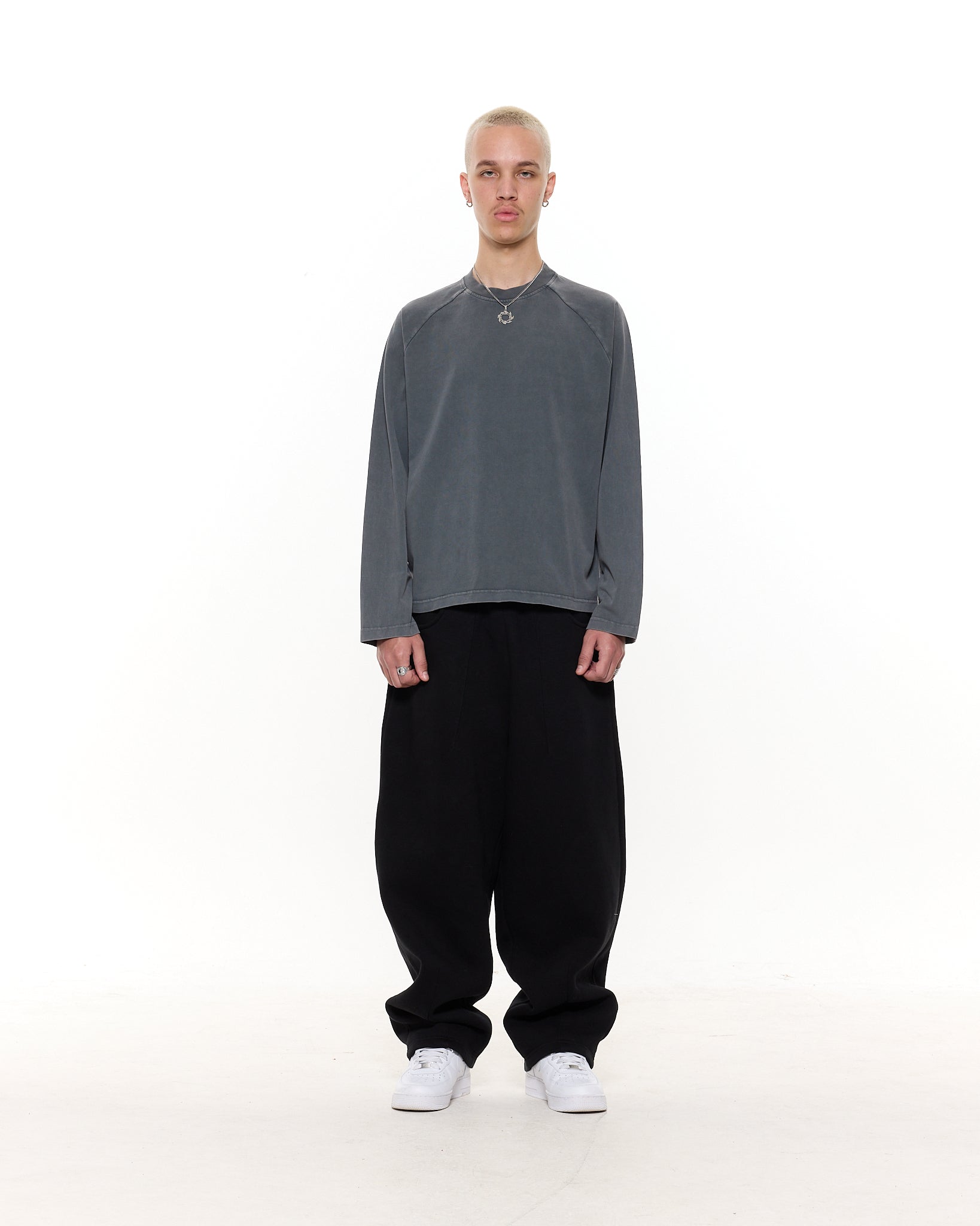 Long Sleeve T-Shirt - Washed Grey