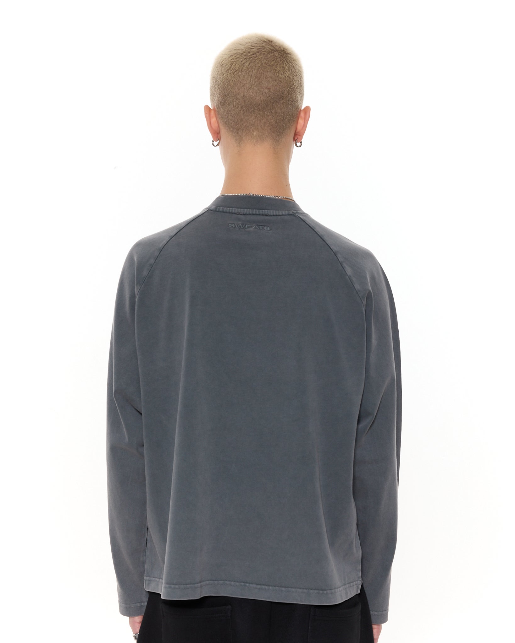 Long Sleeve T-Shirt - Washed Grey - Sweats UK