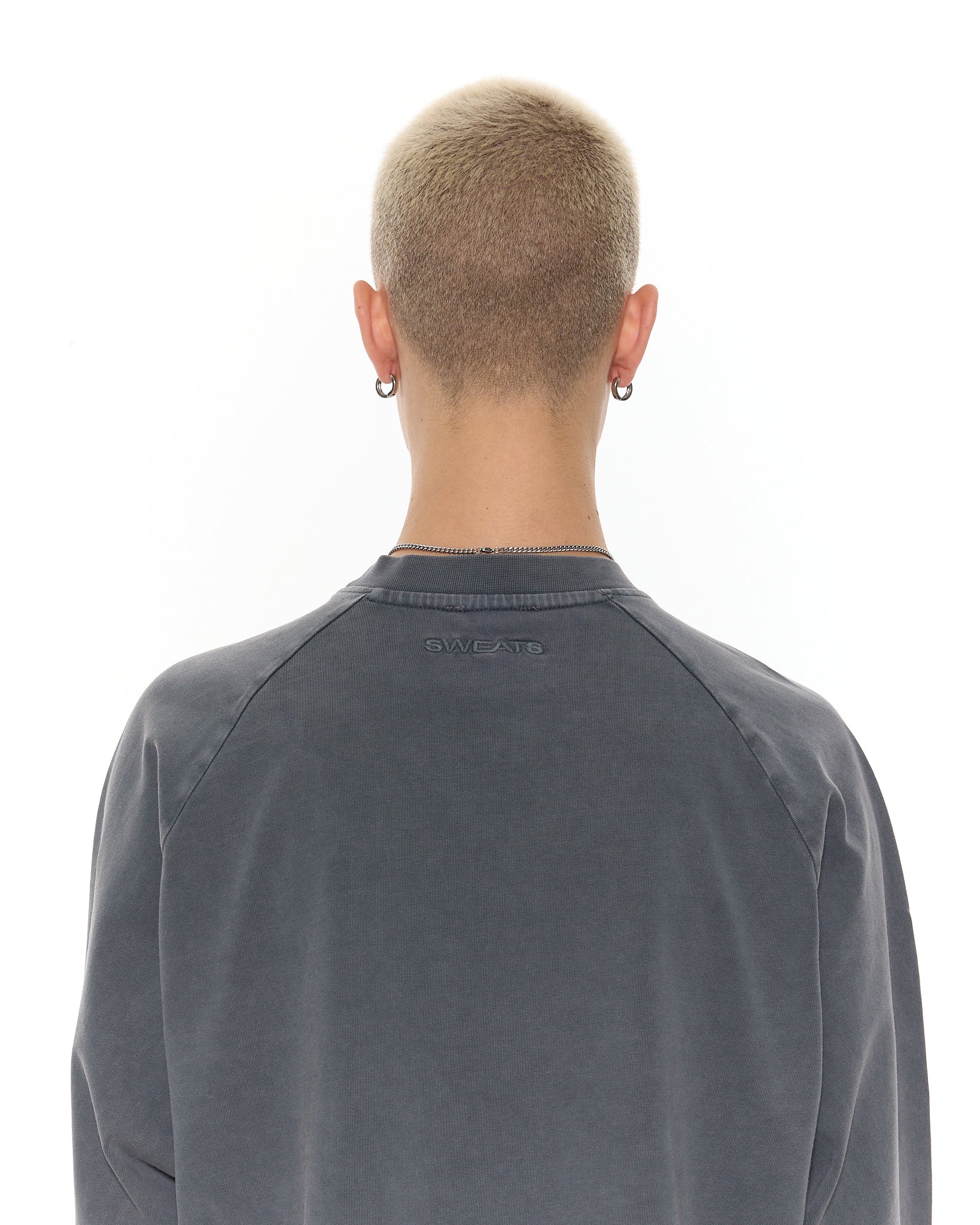 Long Sleeve T-Shirt - Washed Grey - Sweats UK