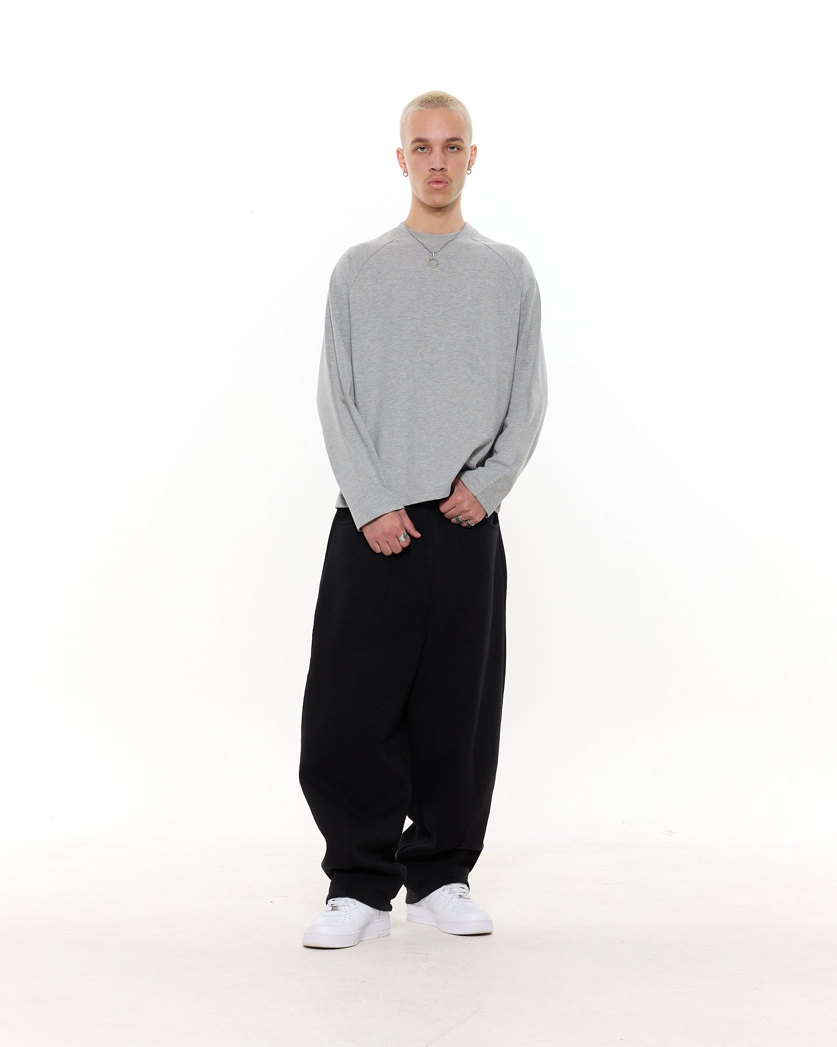 Long Sleeve T-Shirt - Grey - Sweats UK