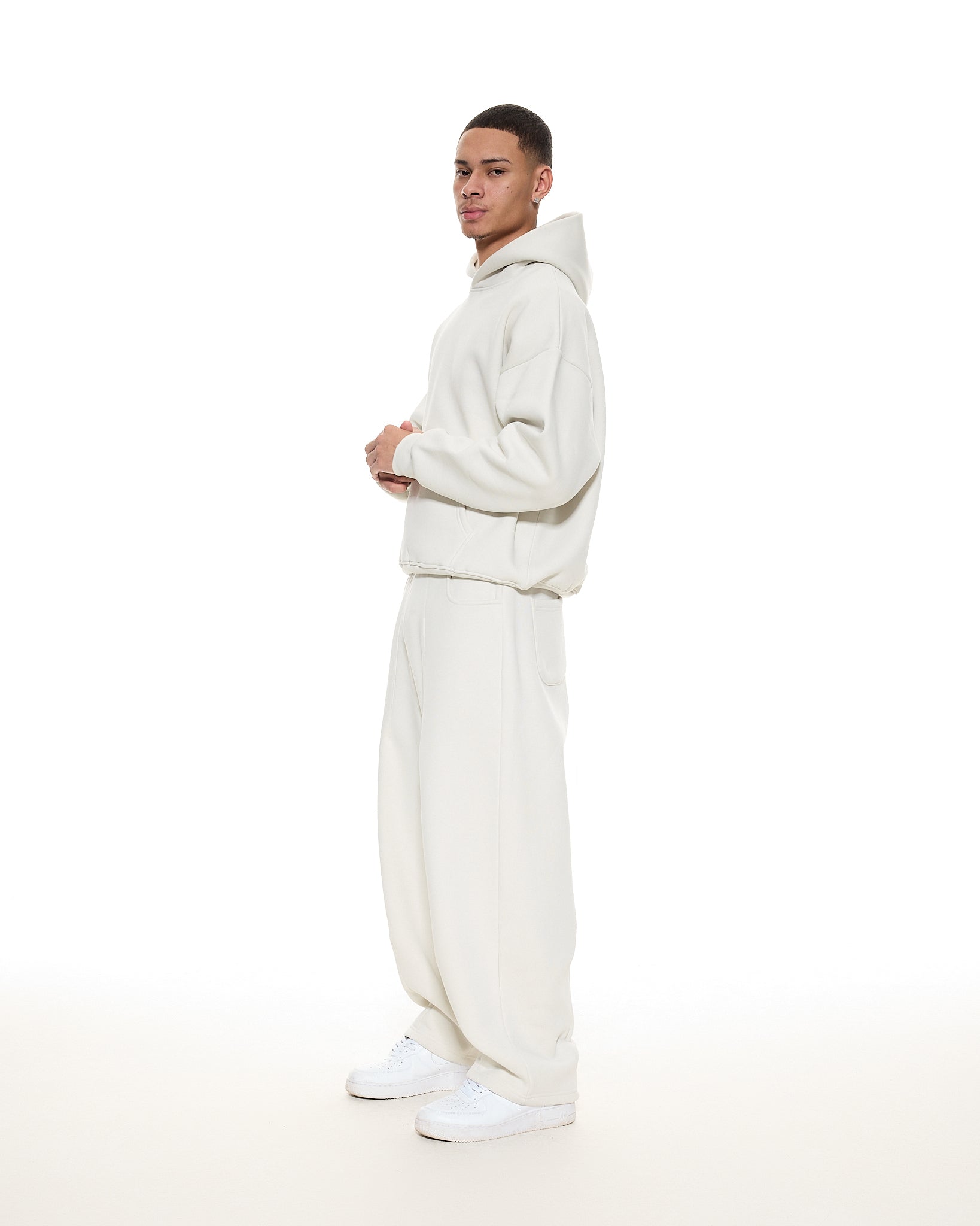 COZY STRAIGHT LEG SWEATS - CHALK - Sweats UK