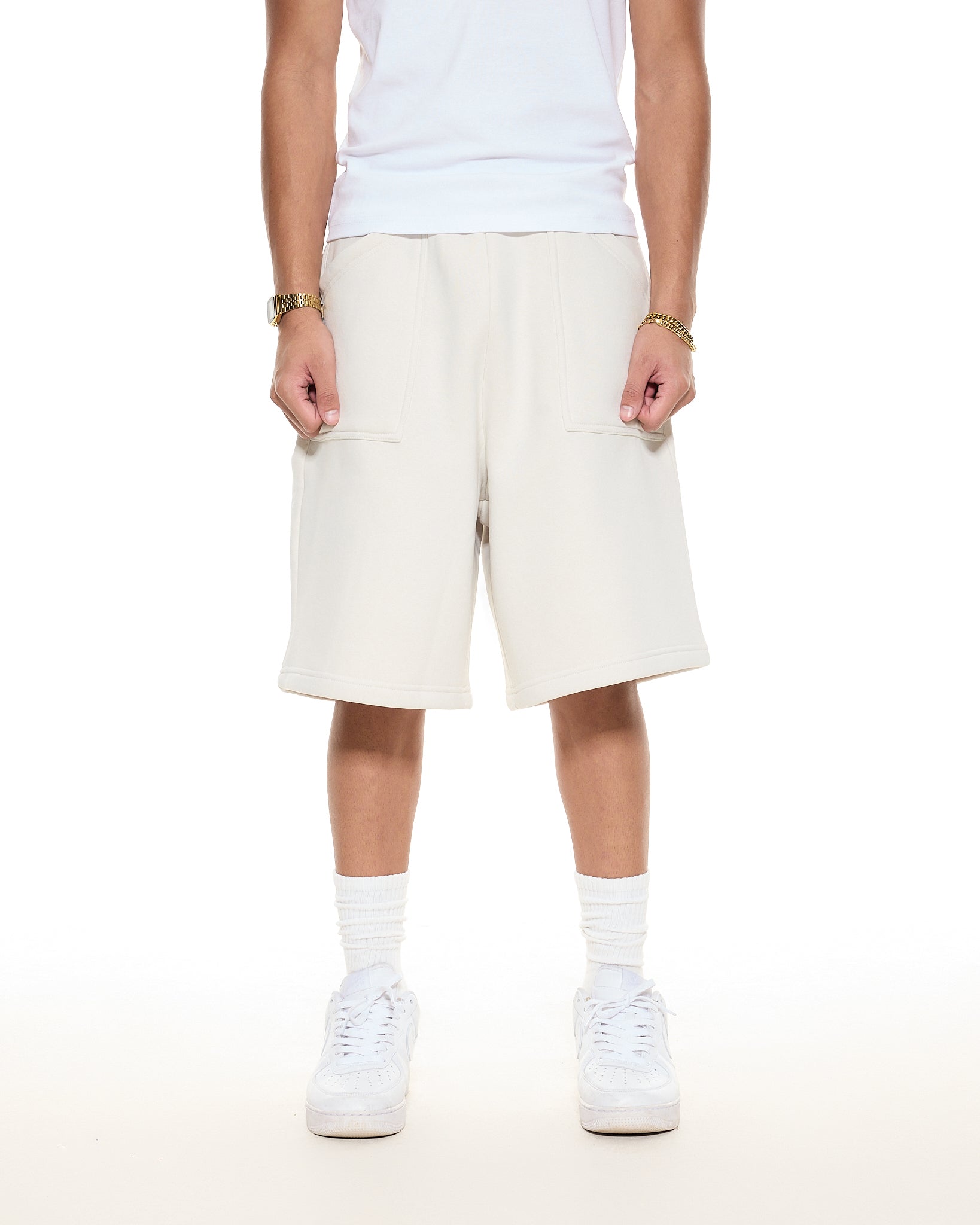 COZY SHORTS - CHALK - Sweats UK