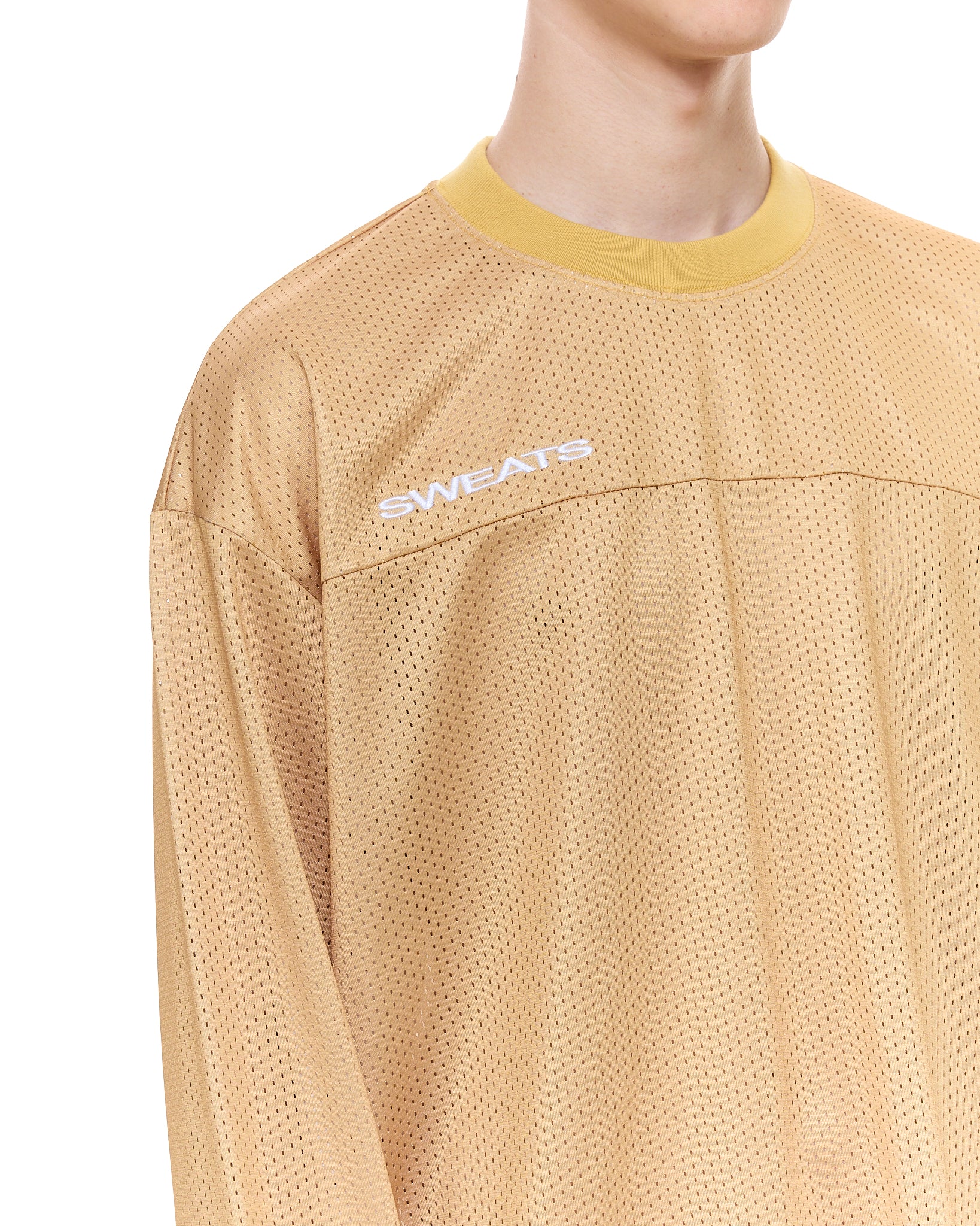 MESH LS T-SHIRT - MUSTARD