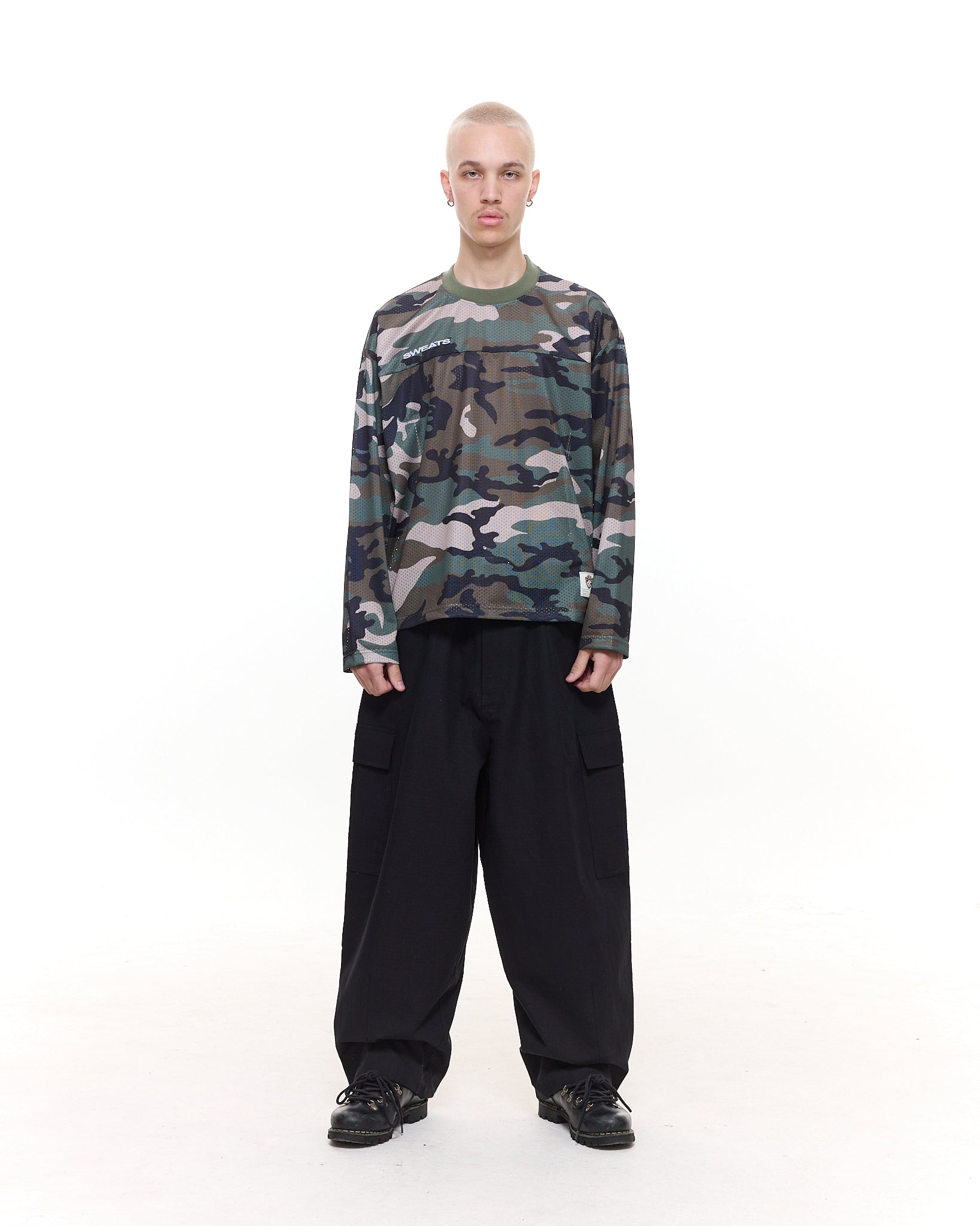MESH LS T-SHIRT - CAMO - Sweats UK