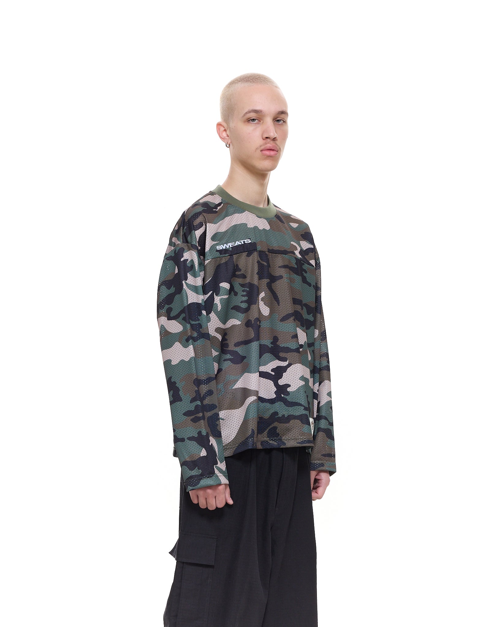 MESH LS T-SHIRT - CAMO - Sweats UK