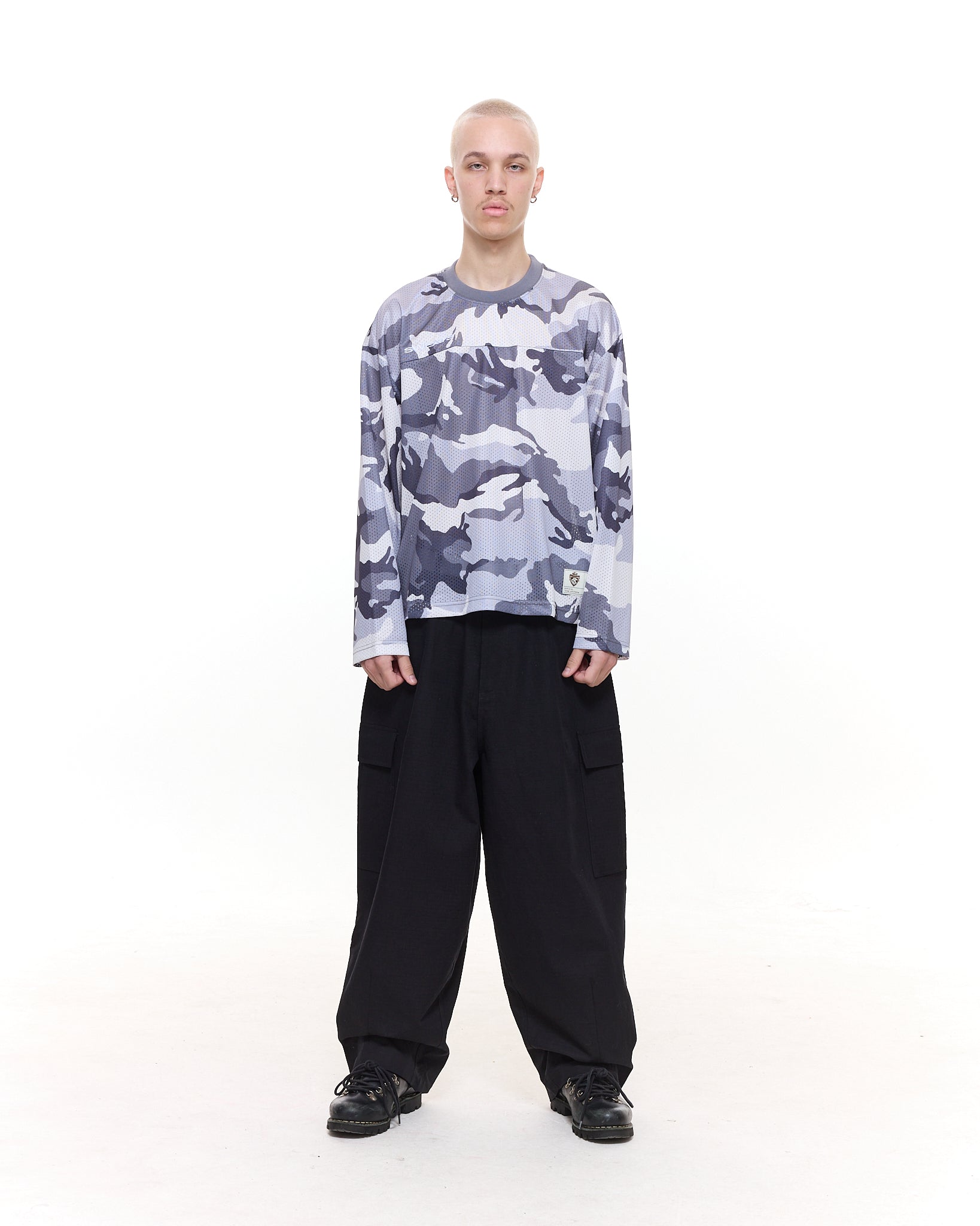MESH LS T-SHIRT - SNOW CAMO - Sweats UK
