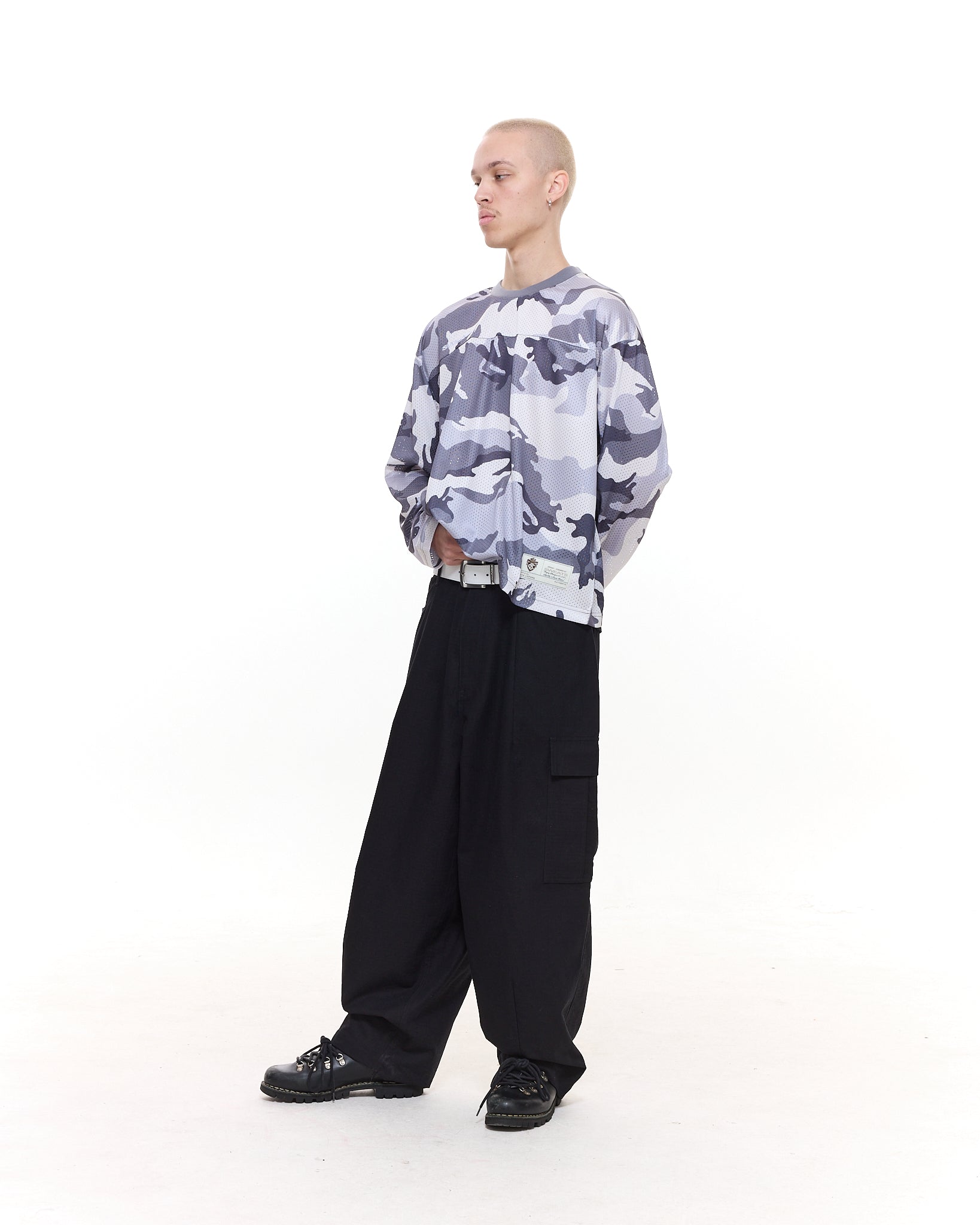 MESH LS T-SHIRT - SNOW CAMO - Sweats UK