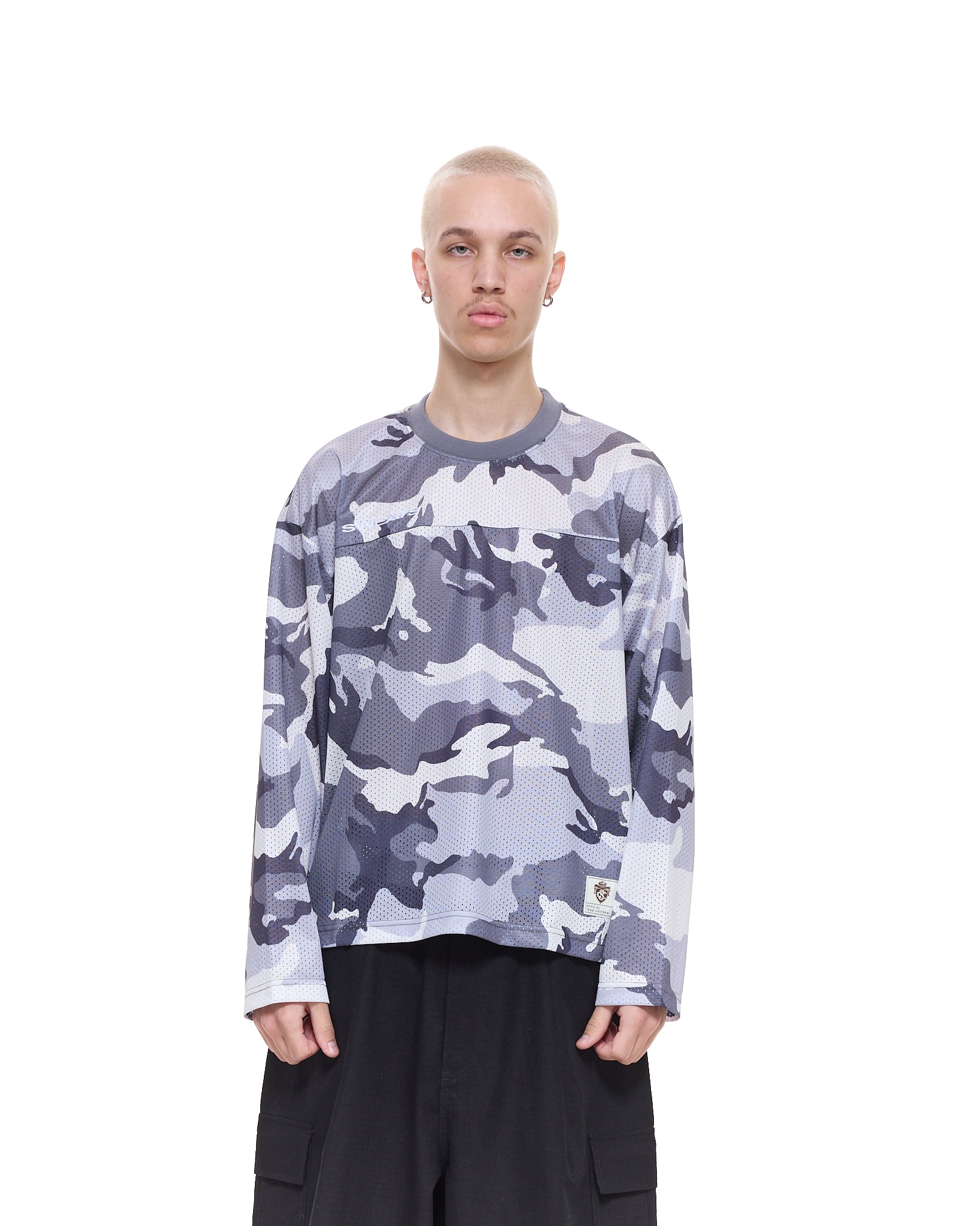 MESH LS T-SHIRT - SNOW CAMO - Sweats UK