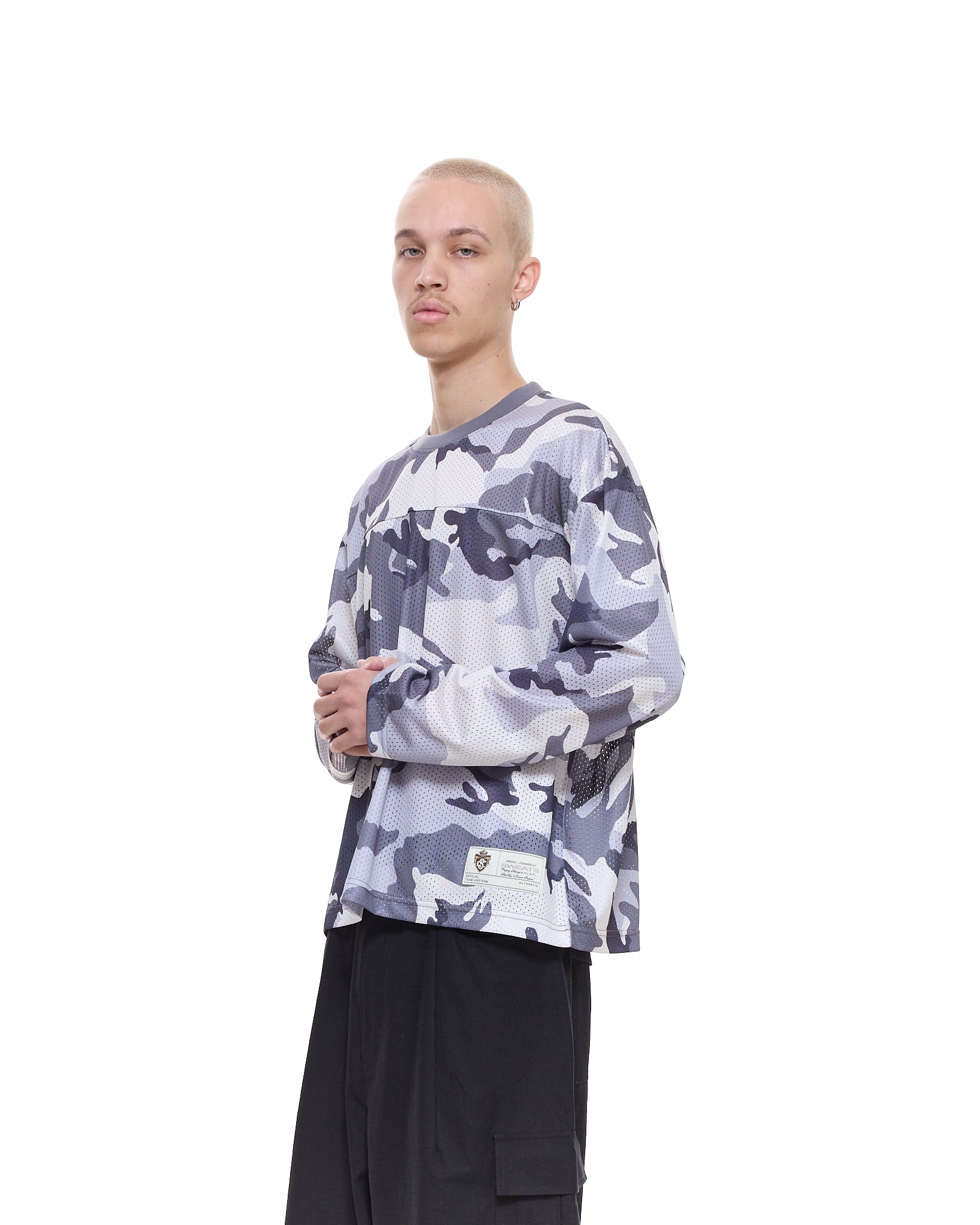 MESH LS T-SHIRT - SNOW CAMO - Sweats UK