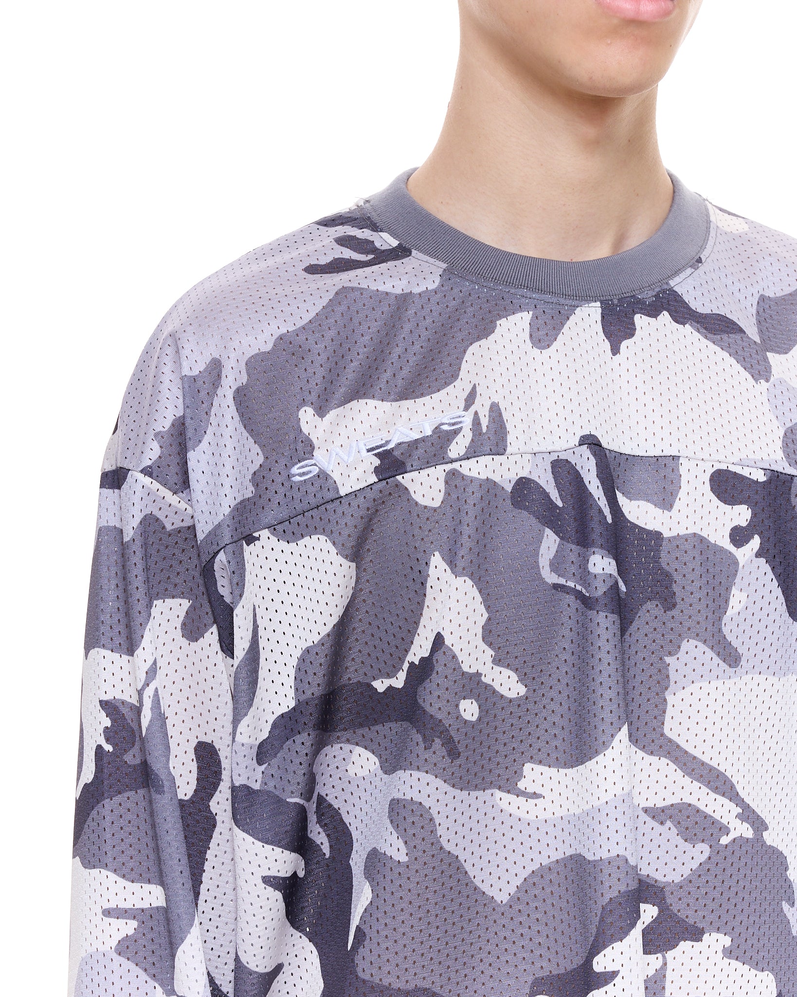 MESH LS T-SHIRT - SNOW CAMO