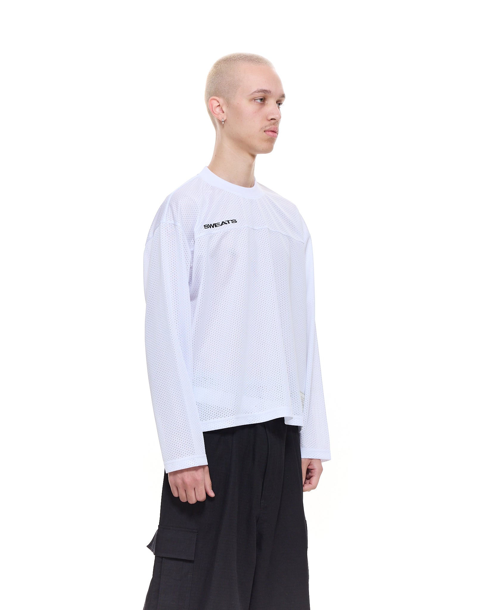 MESH LS T-SHIRT - WHITE