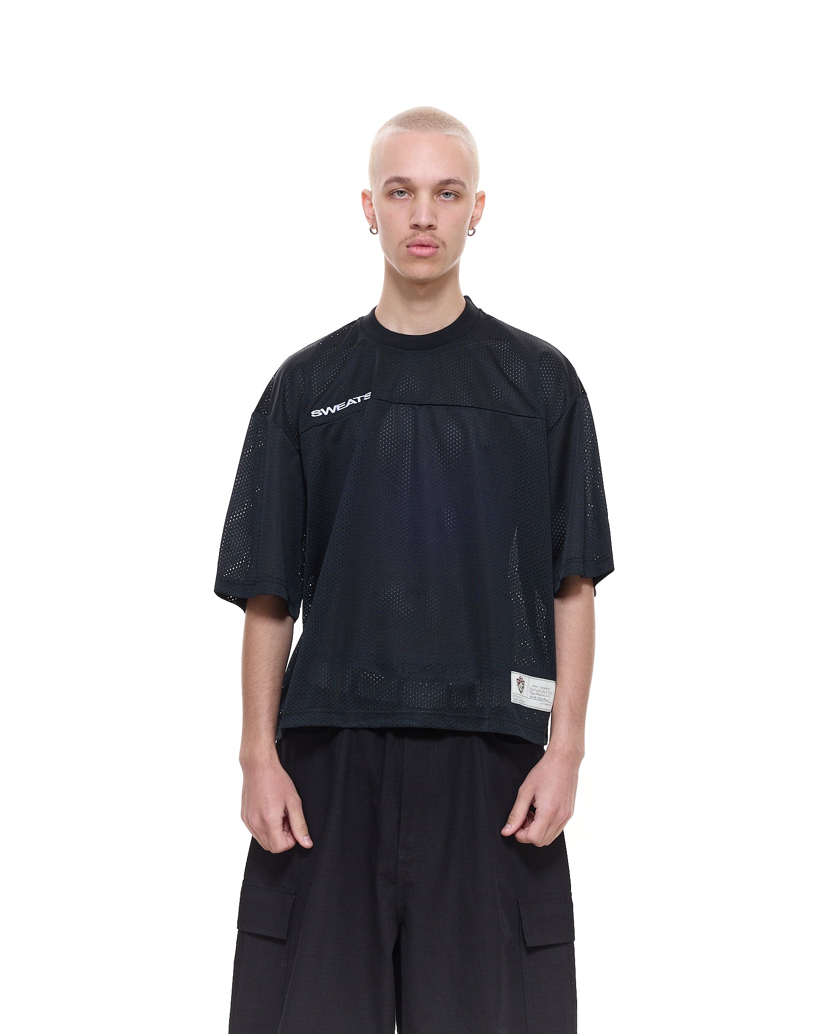 MESH SS T-SHIRT - BLACK