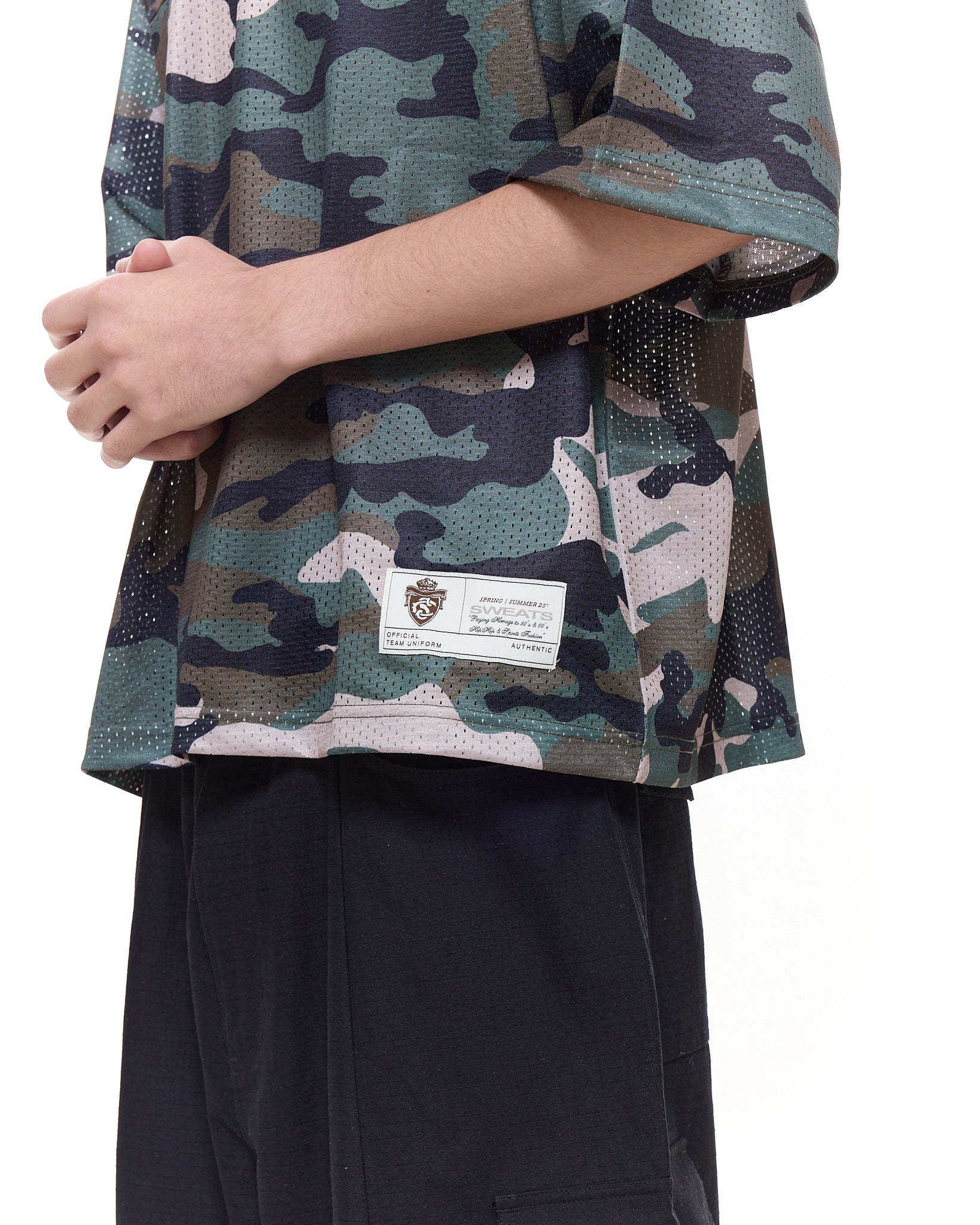 MESH SS T-SHIRT - CAMO - Sweats UK